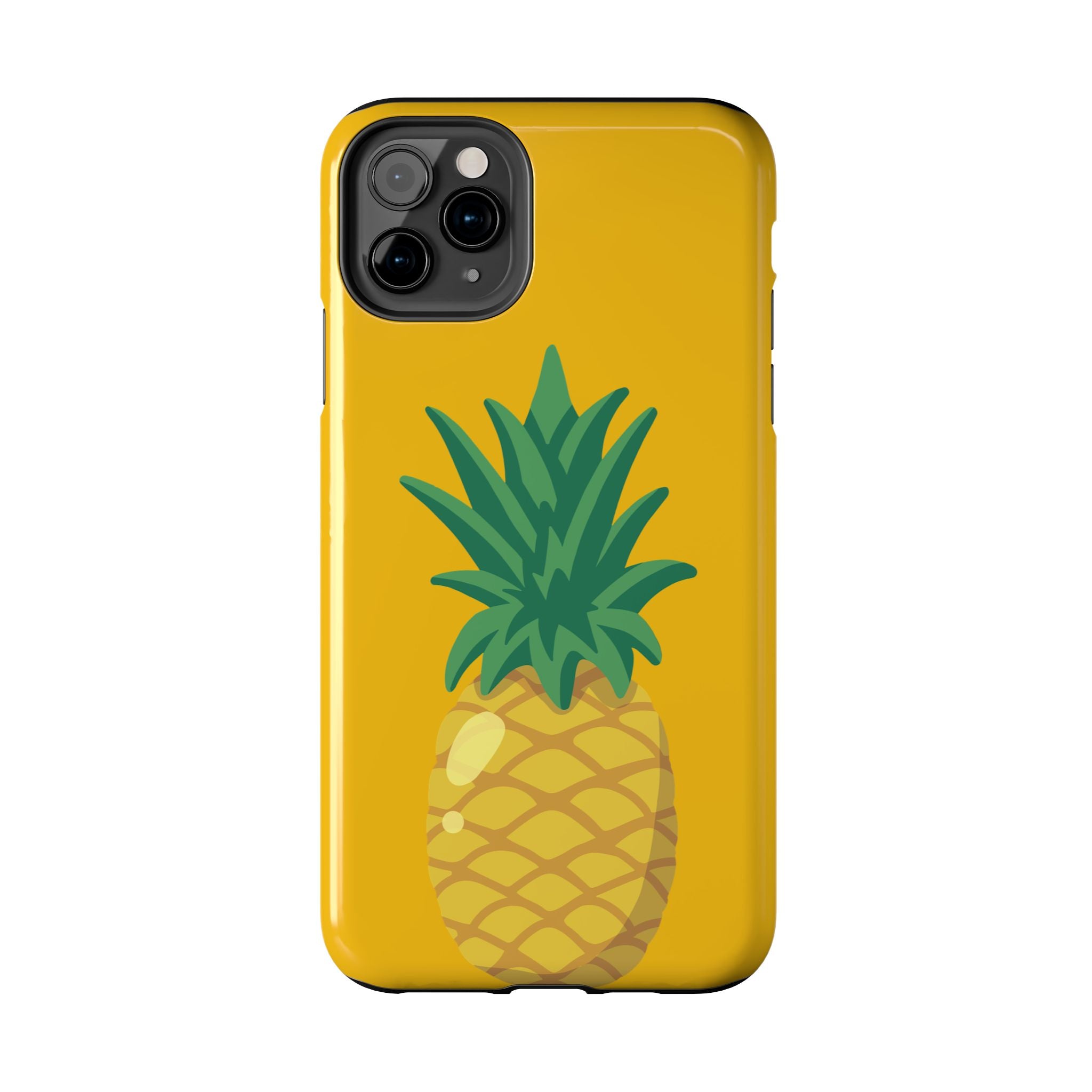 Pineapple Tough Phone Case — Bright Yellow Protective Phone Cover