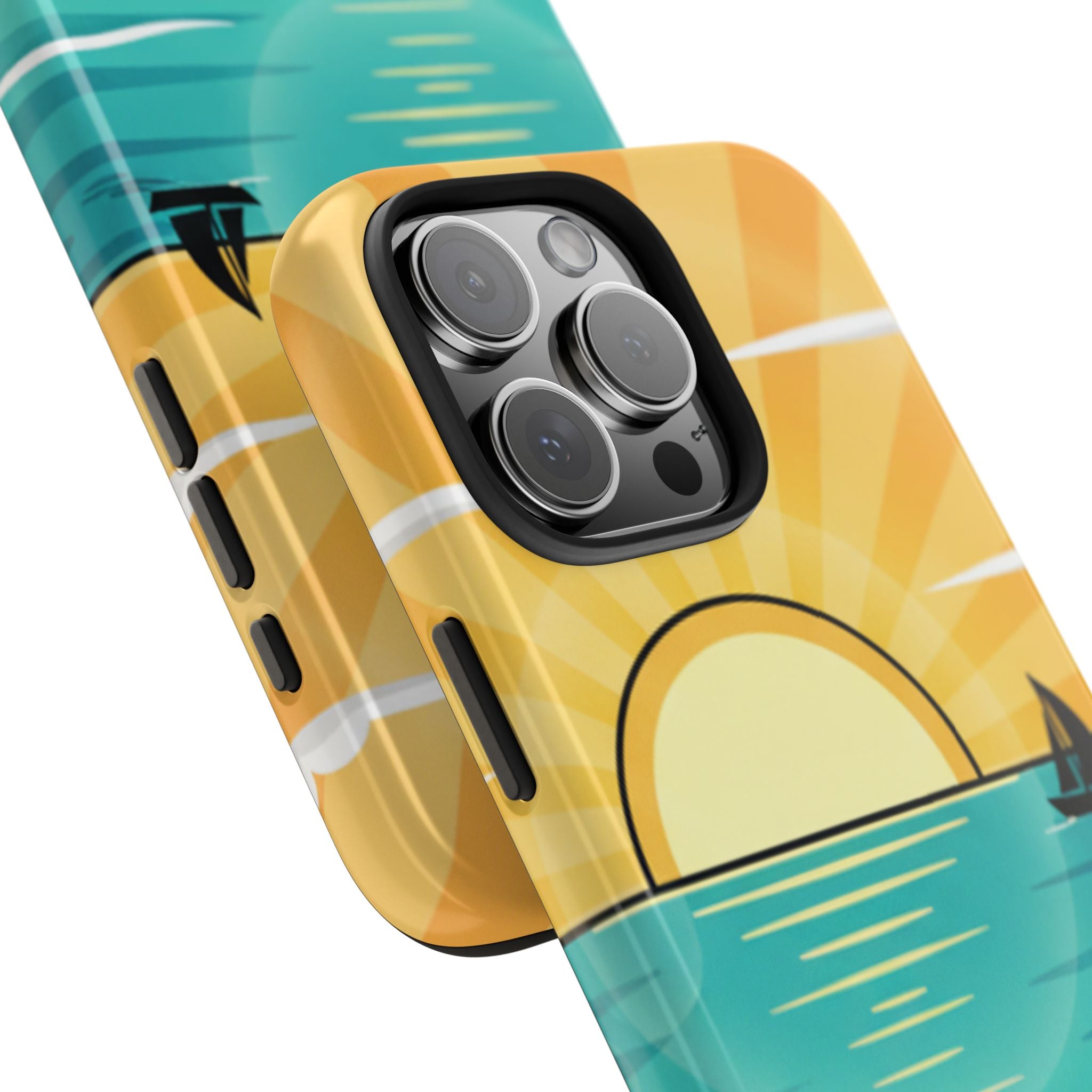 Tough Phone Case — Sunset Beach Sailboat Design