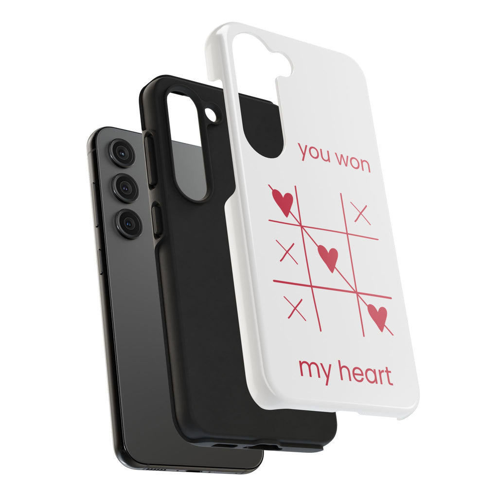 Tough Phone Case — "You Won My Heart" Tic-Tac-Toe Valentine Phone Cover