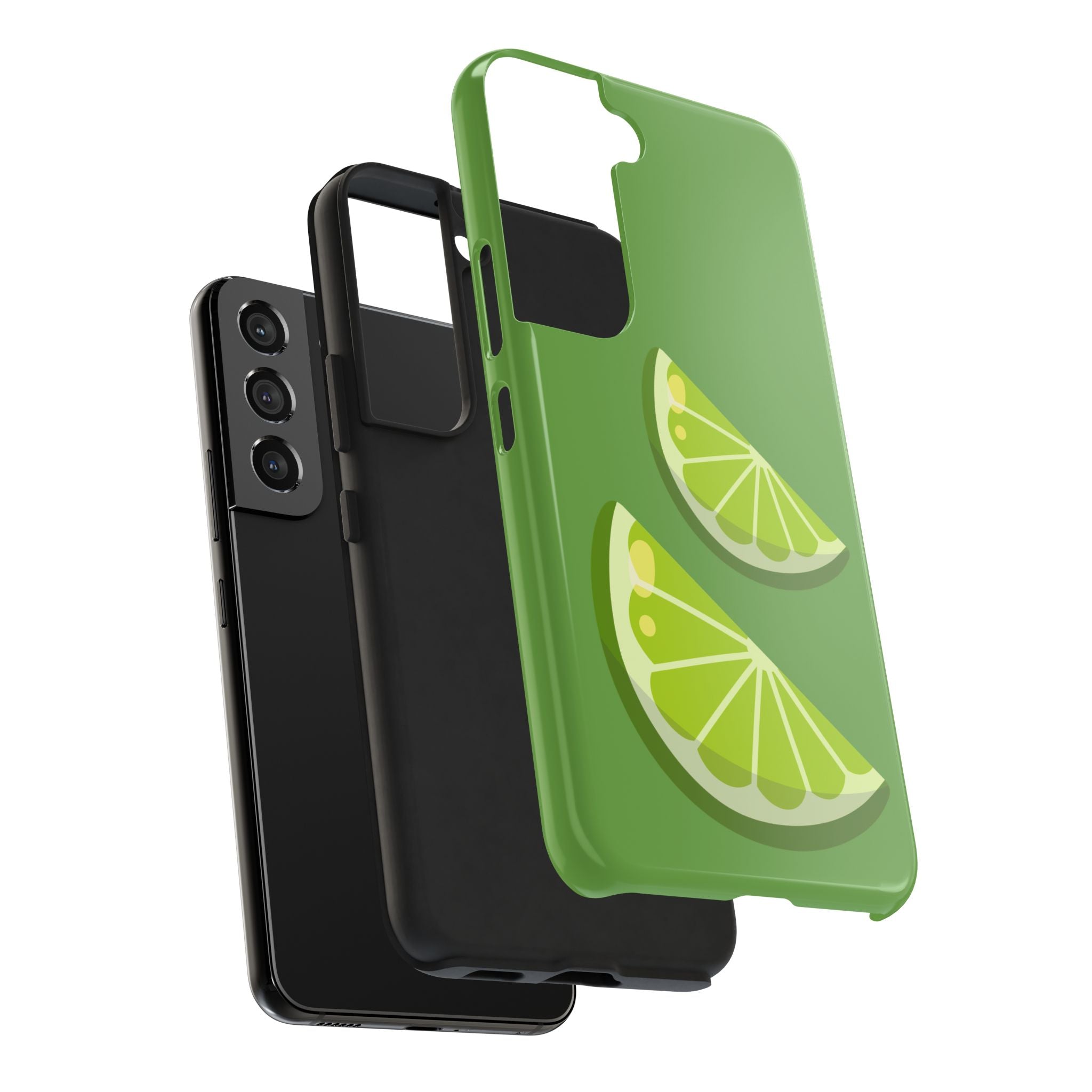 Lime Slice Tough Phone Case — Bright Green Citrus Protective Cover