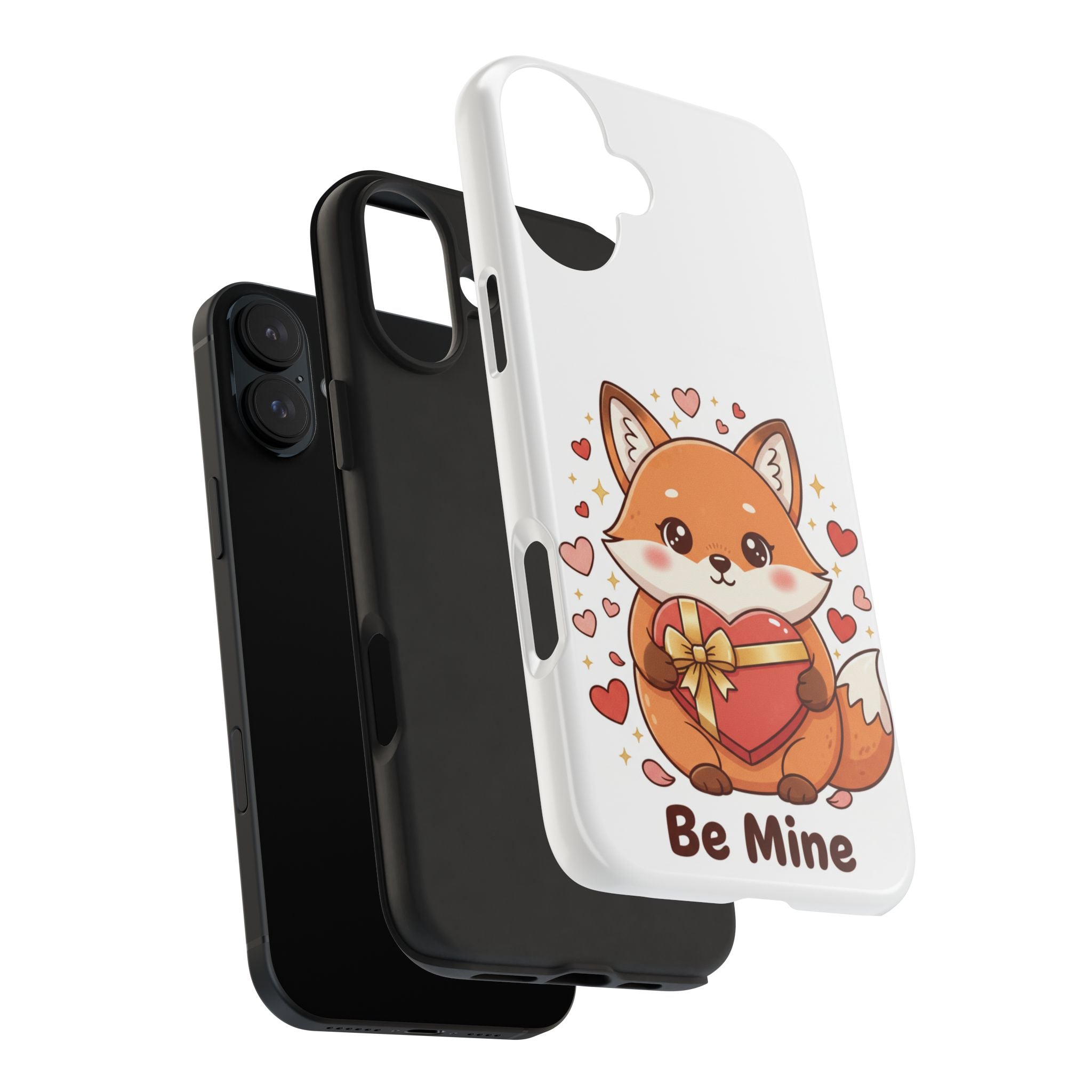 Phone Case — Cute Valentine Fox 'Be Mine' Protective Tough Case