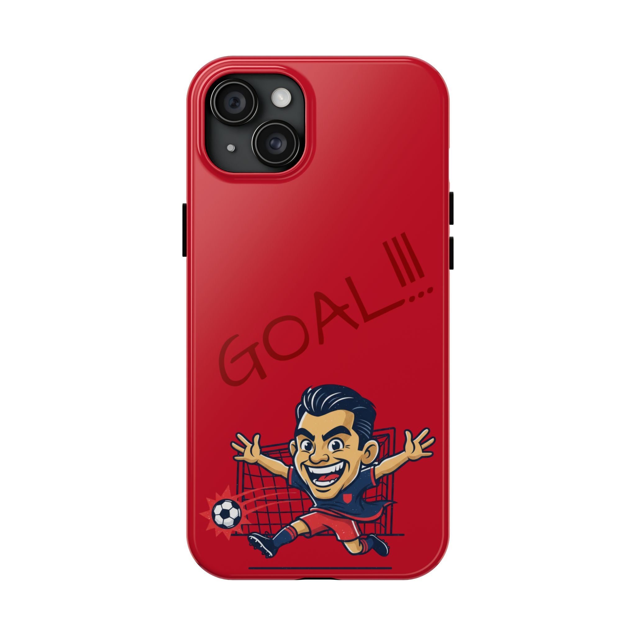 Phone Case — 'GOAL!!!' Cartoon Soccer Player Tough Protective Case