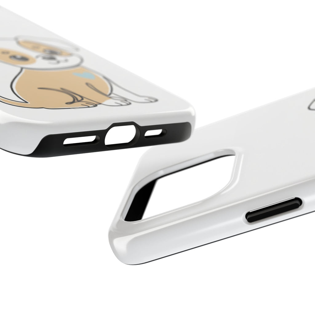 Cute Puppy Tough Phone Case – Cartoon Dog Protective Phone Cover
