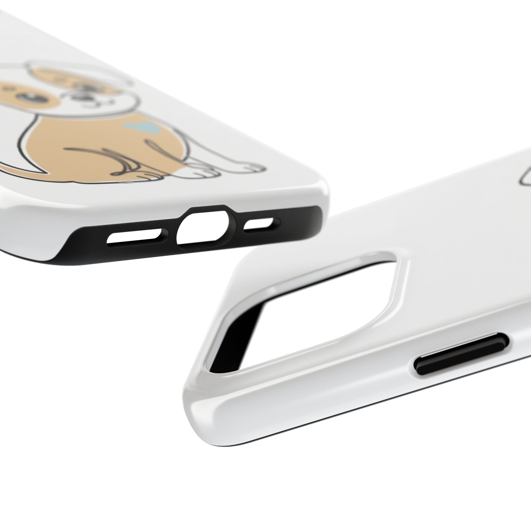 Cute Puppy Tough Phone Case – Cartoon Dog Protective Phone Cover
