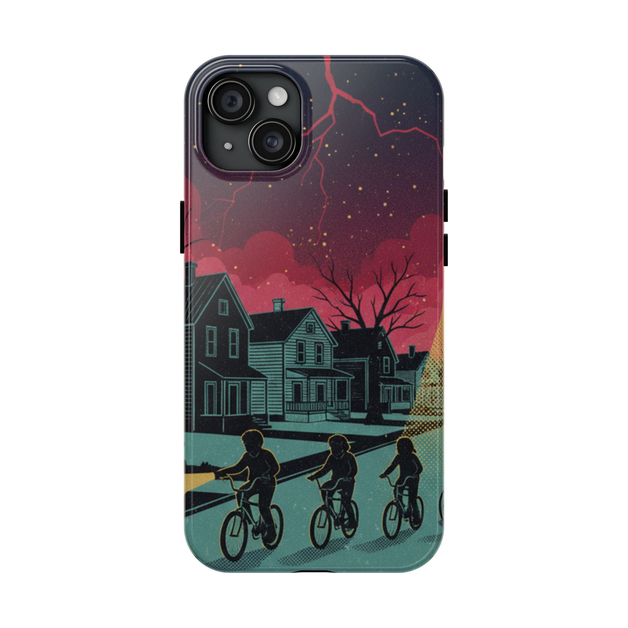 Tough Phone Case — Nostalgic Night Bike Ride Sky Design