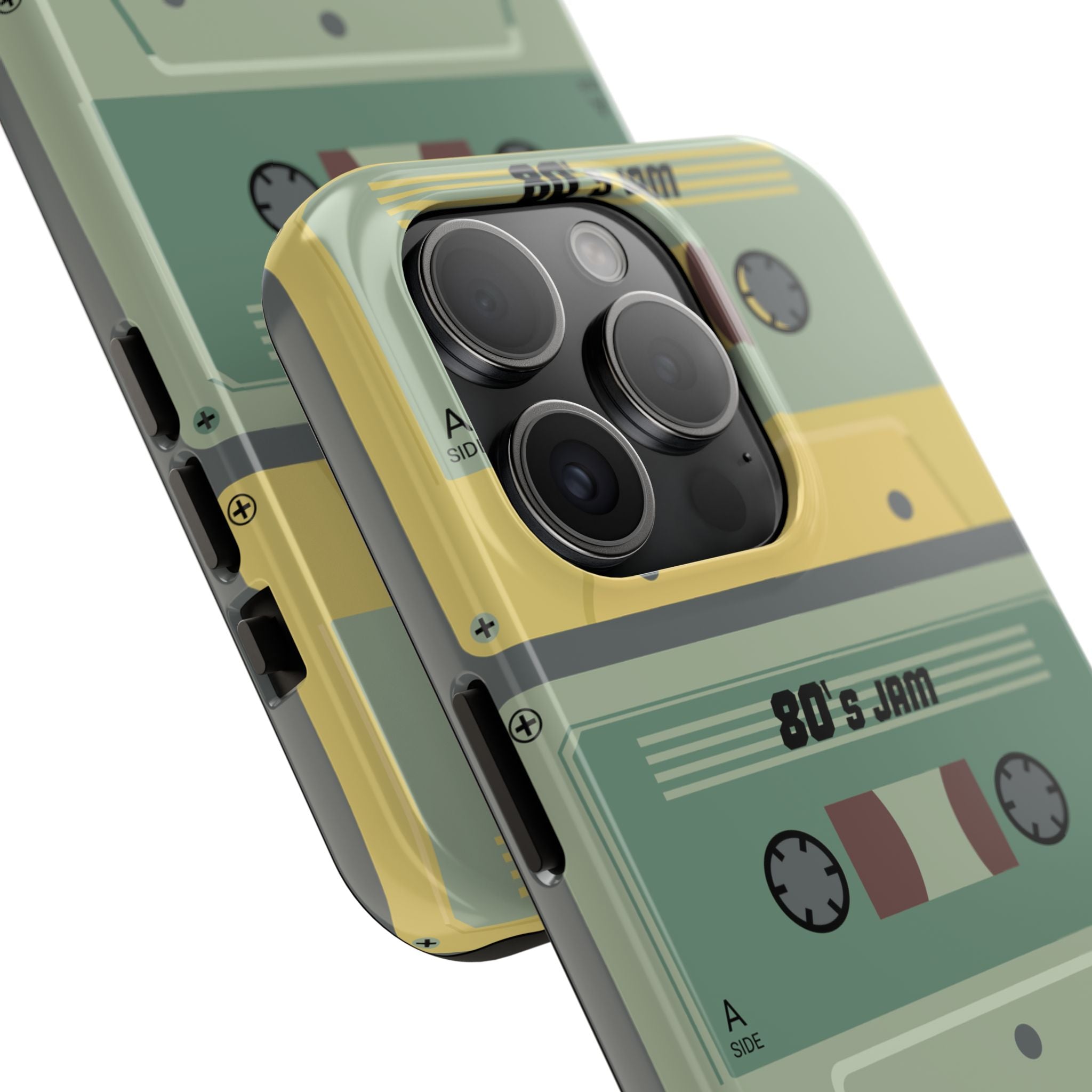 Retro 80s Cassette Tough Phone Case — "80's Jam" Vintage Tape Design