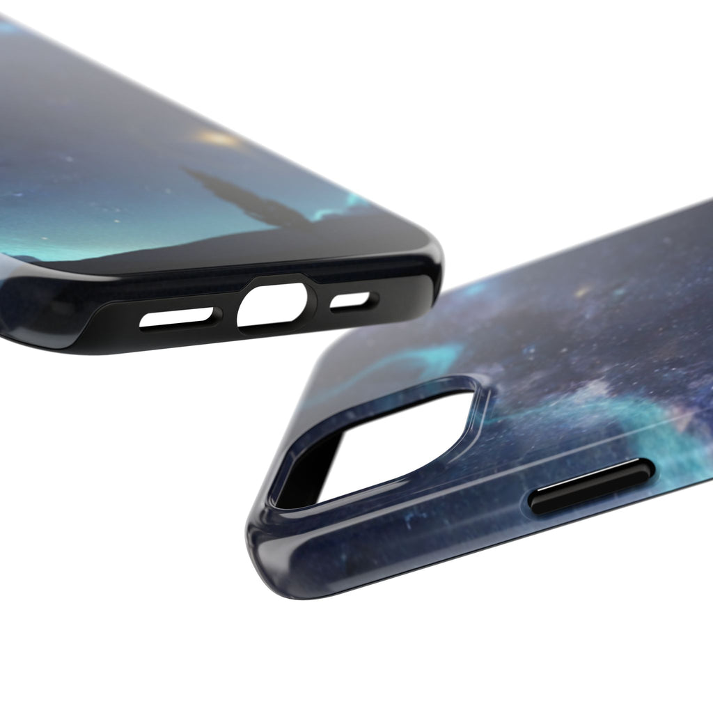 Galaxy Night Sky Tough Phone Case — Starry Landscape Protective Phone Cover
