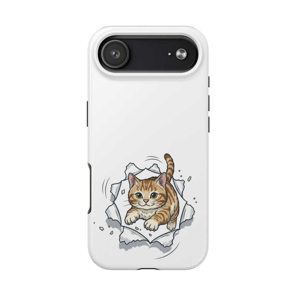 Playful Orange Tabby Cat Phone Case | Tough Phone Case, Protective Cute Kitty