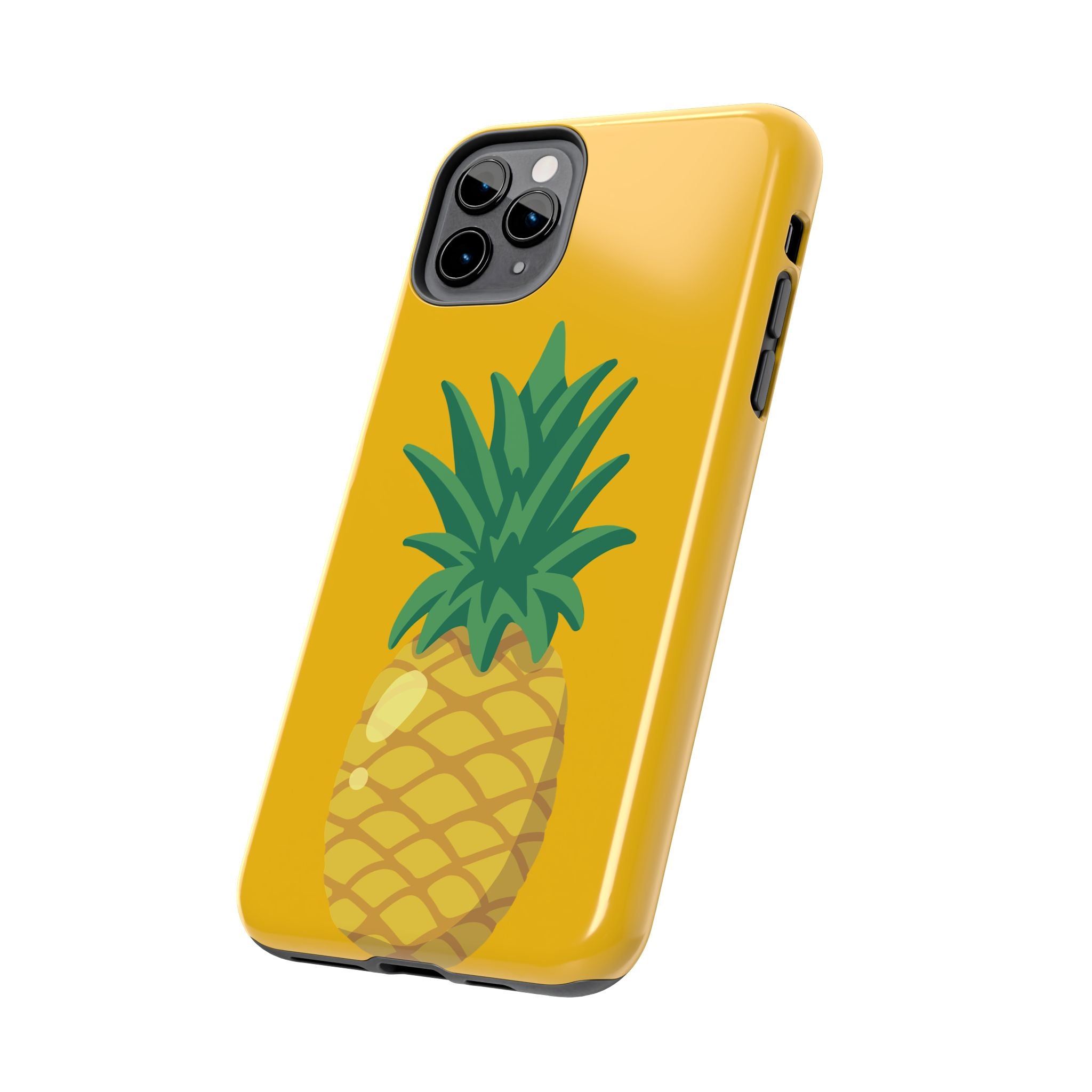 Pineapple Tough Phone Case — Bright Yellow Protective Phone Cover