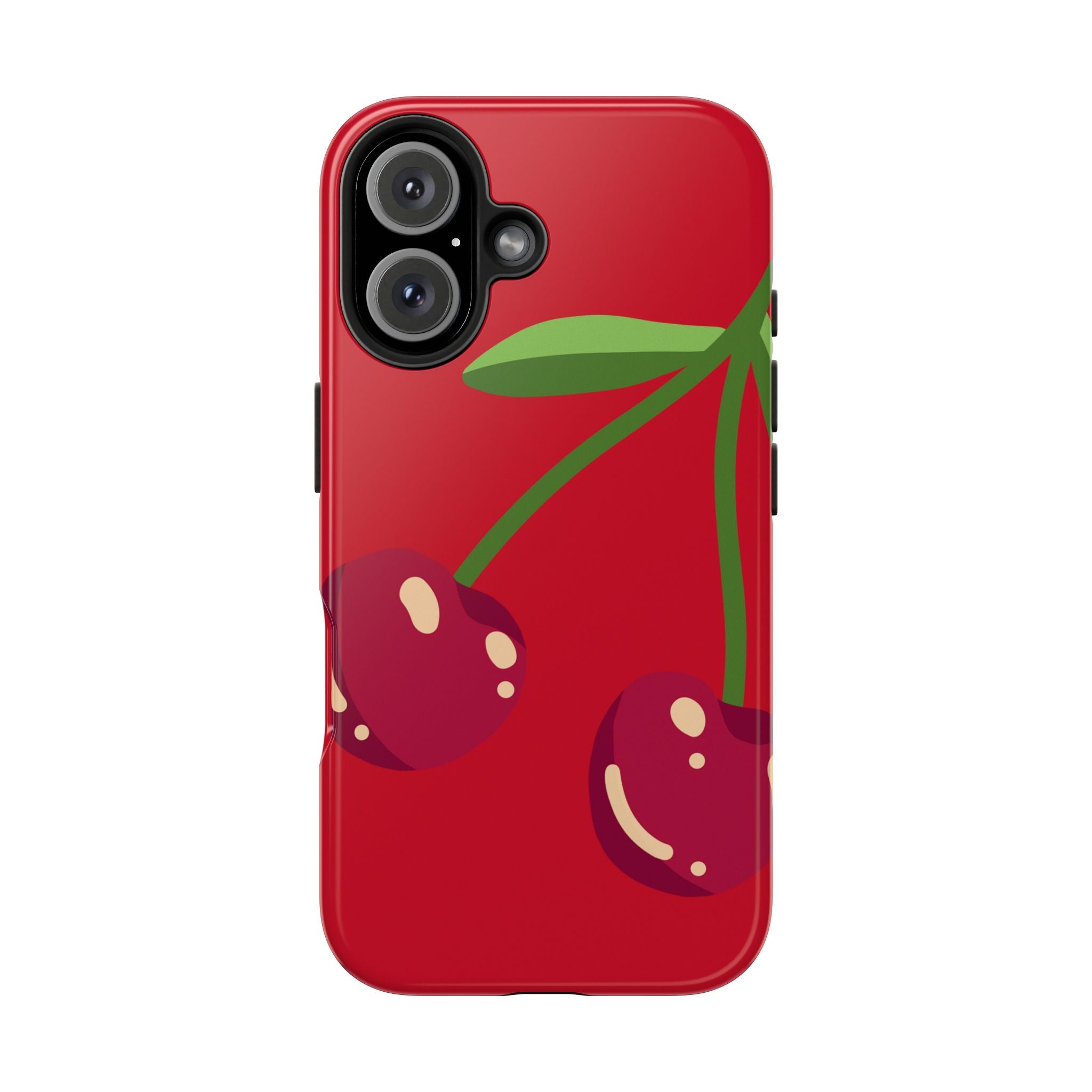 Cherry Red Tough Phone Case — Cute Retro Fruit iPhone Case