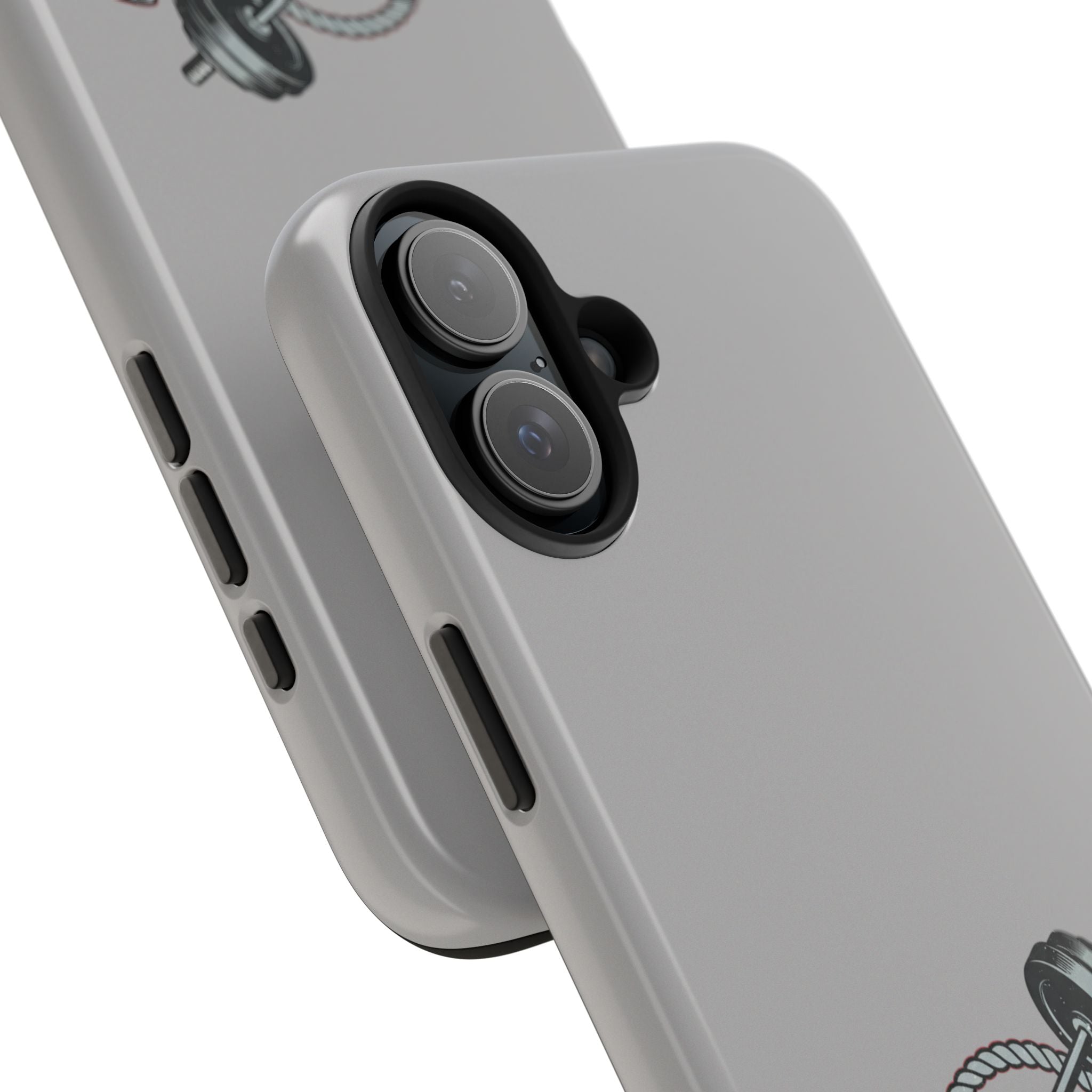 Fitness Gear Tough Phone Case — Dumbbells, Kettlebells & Jump Rope Design