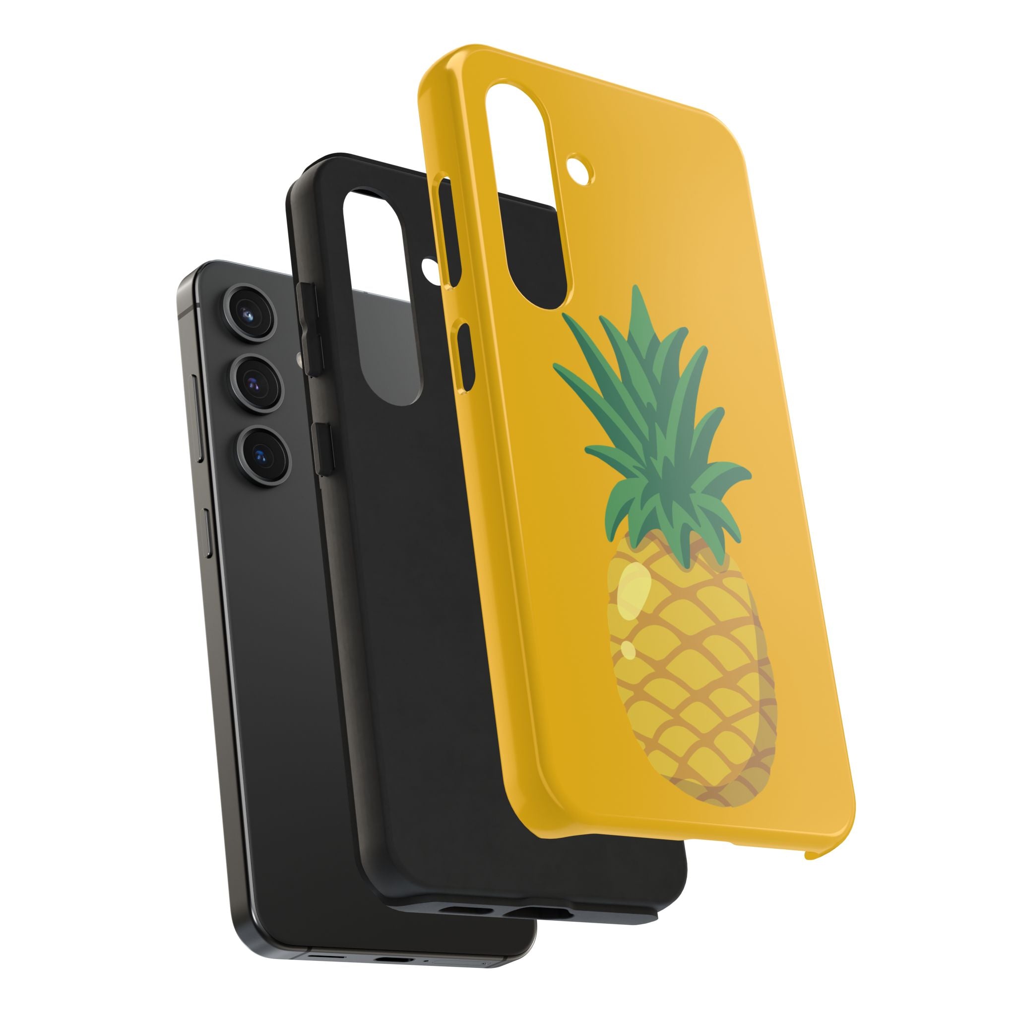 Pineapple Tough Phone Case — Bright Yellow Protective Phone Cover