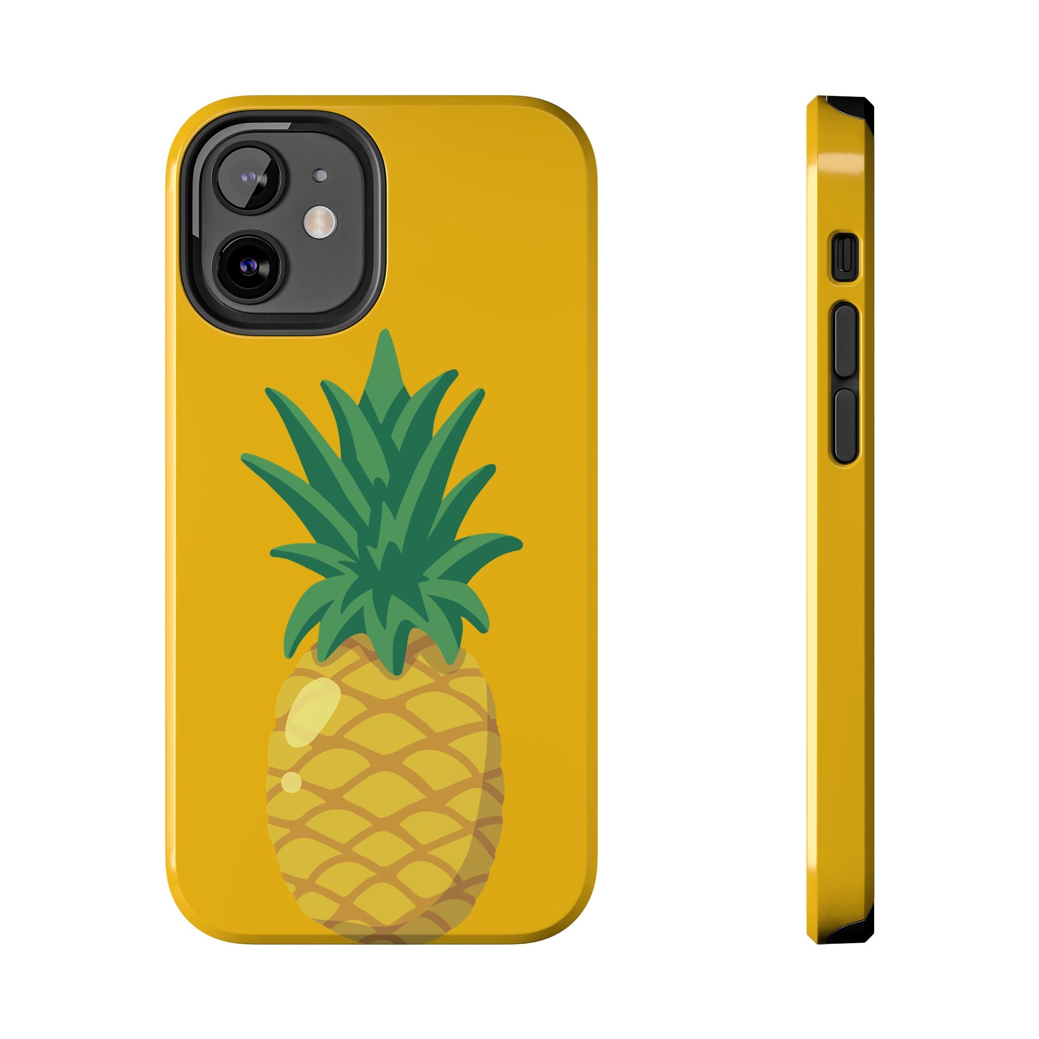Pineapple Tough Phone Case — Bright Yellow Protective Phone Cover