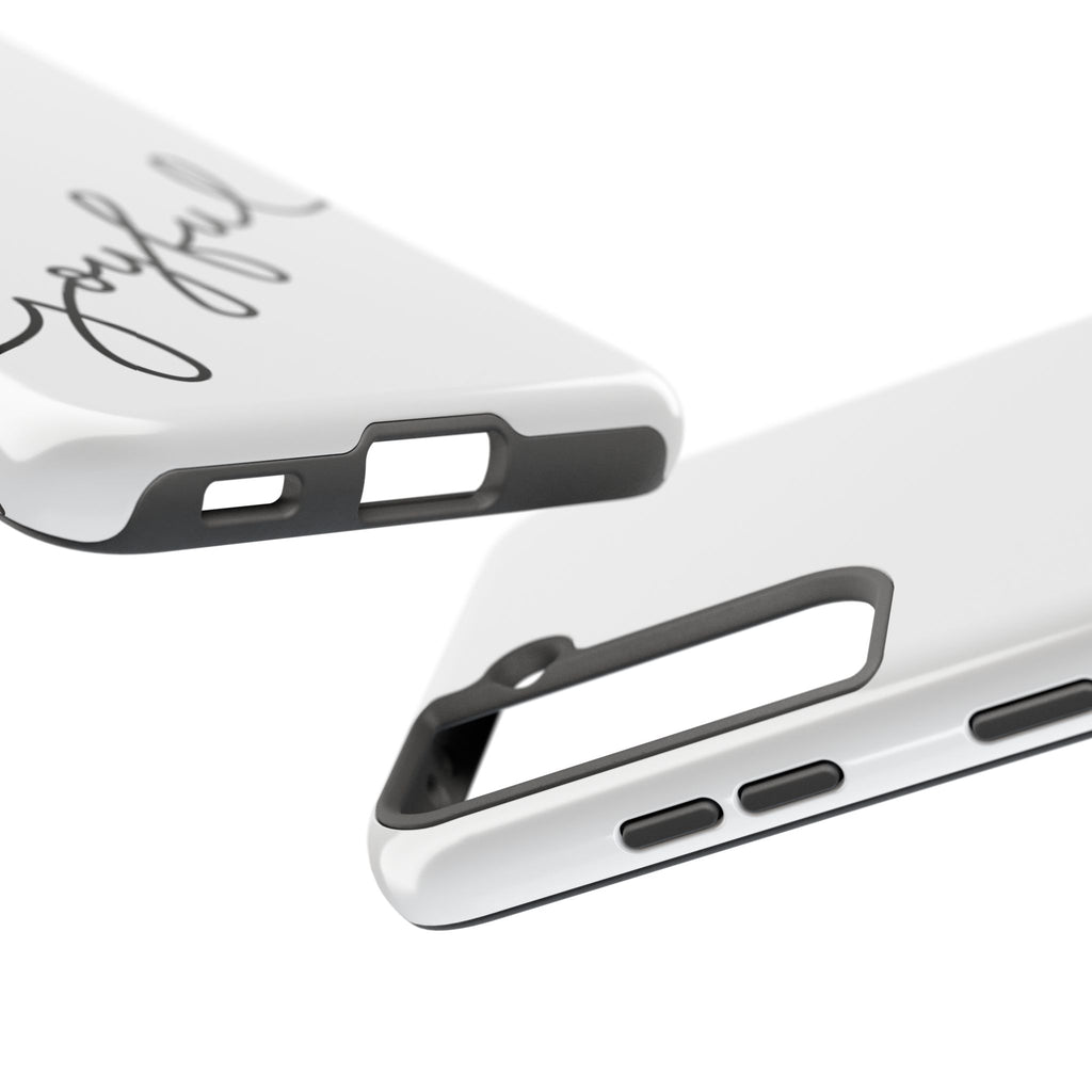 Joyful Tough Phone Case — Minimal Script Protective Phone Cover
