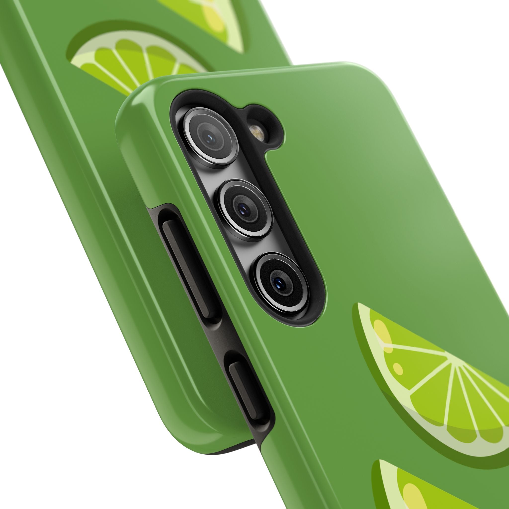 Lime Slice Tough Phone Case — Bright Green Citrus Protective Cover