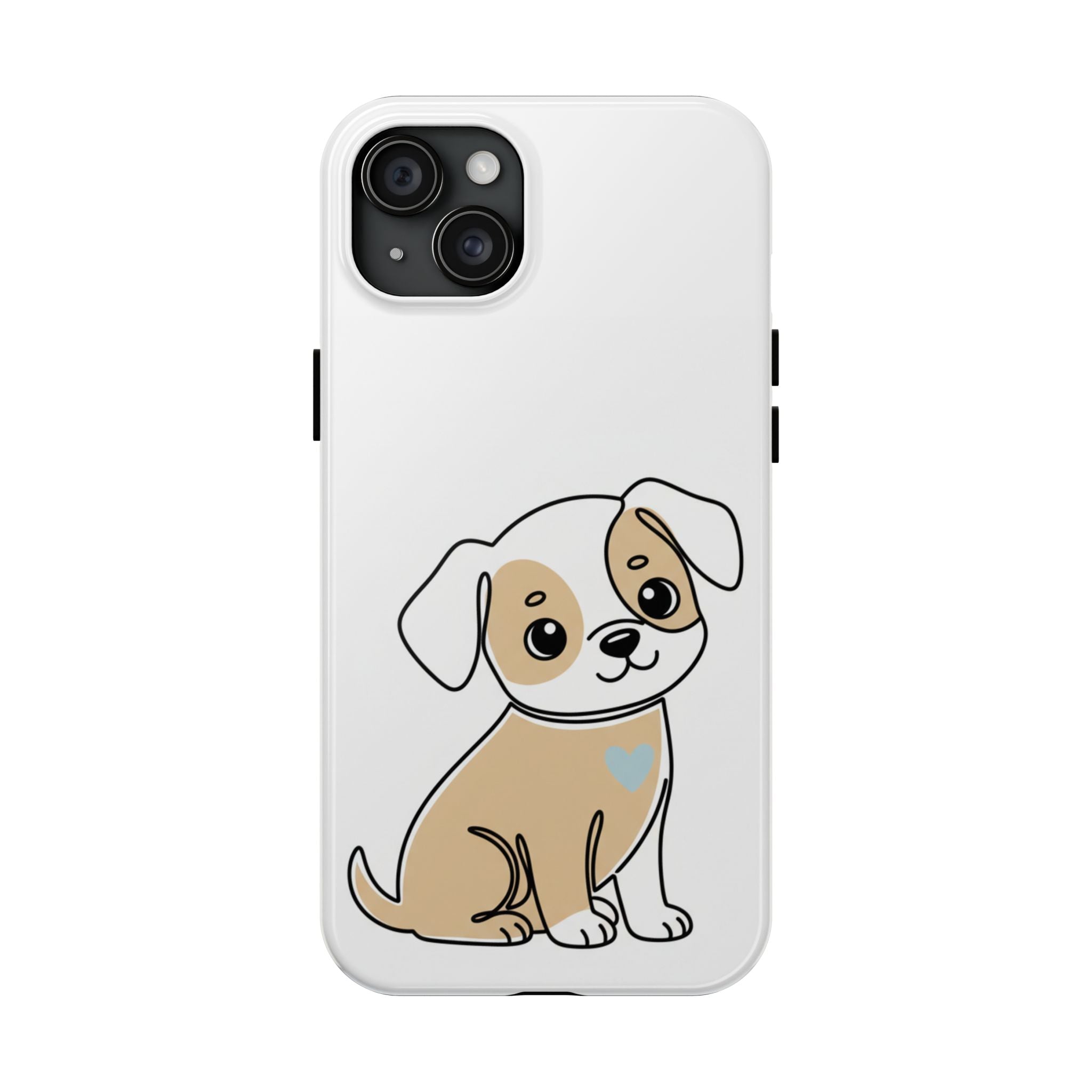 Cute Puppy Tough Phone Case – Cartoon Dog Protective Phone Cover