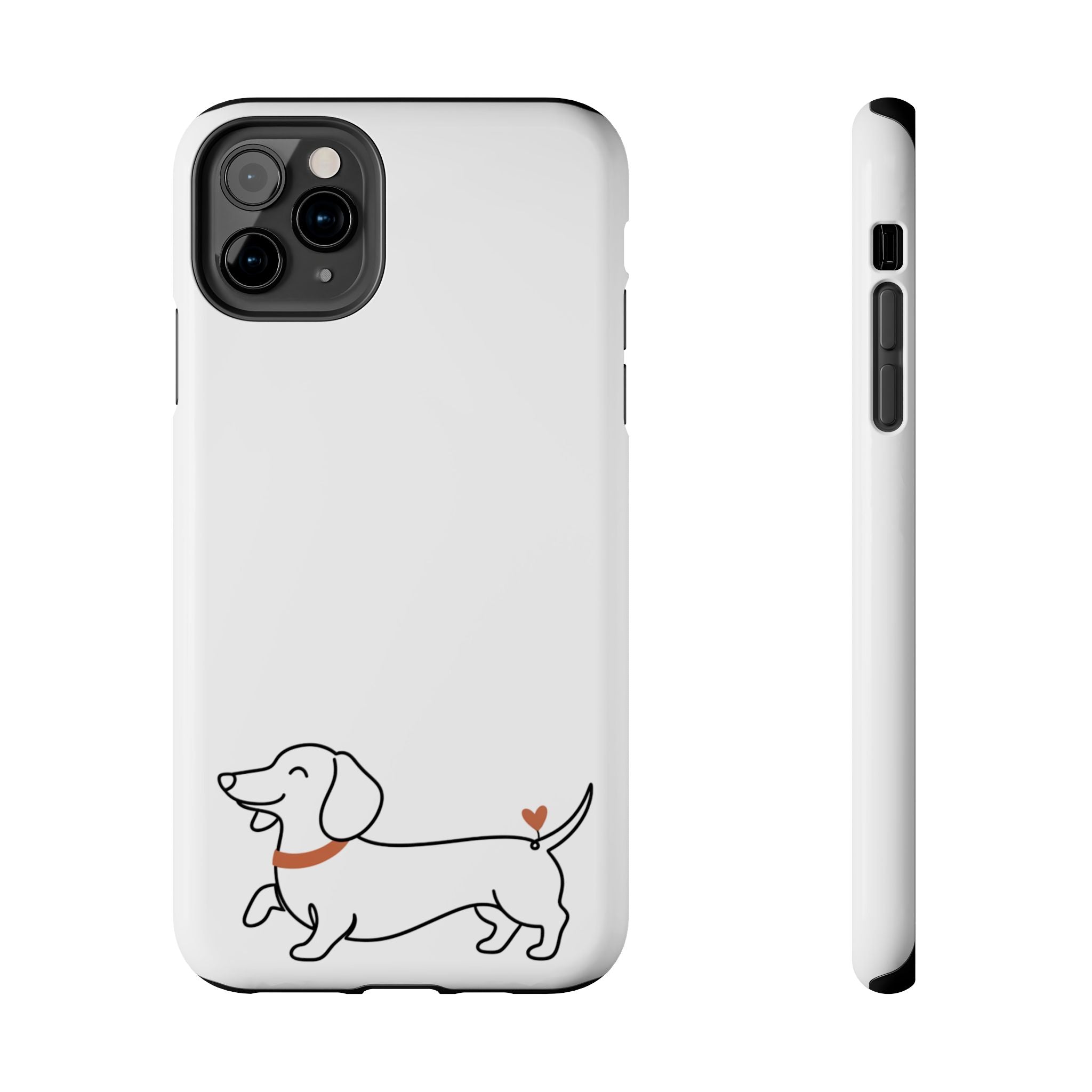 Dachshund Heart Tough Phone Case – Cute Wiener Dog Protective Phone Cover