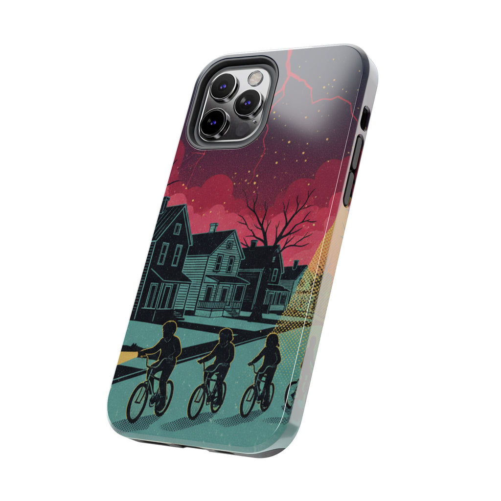 Tough Phone Case — Nostalgic Night Bike Ride Sky Design