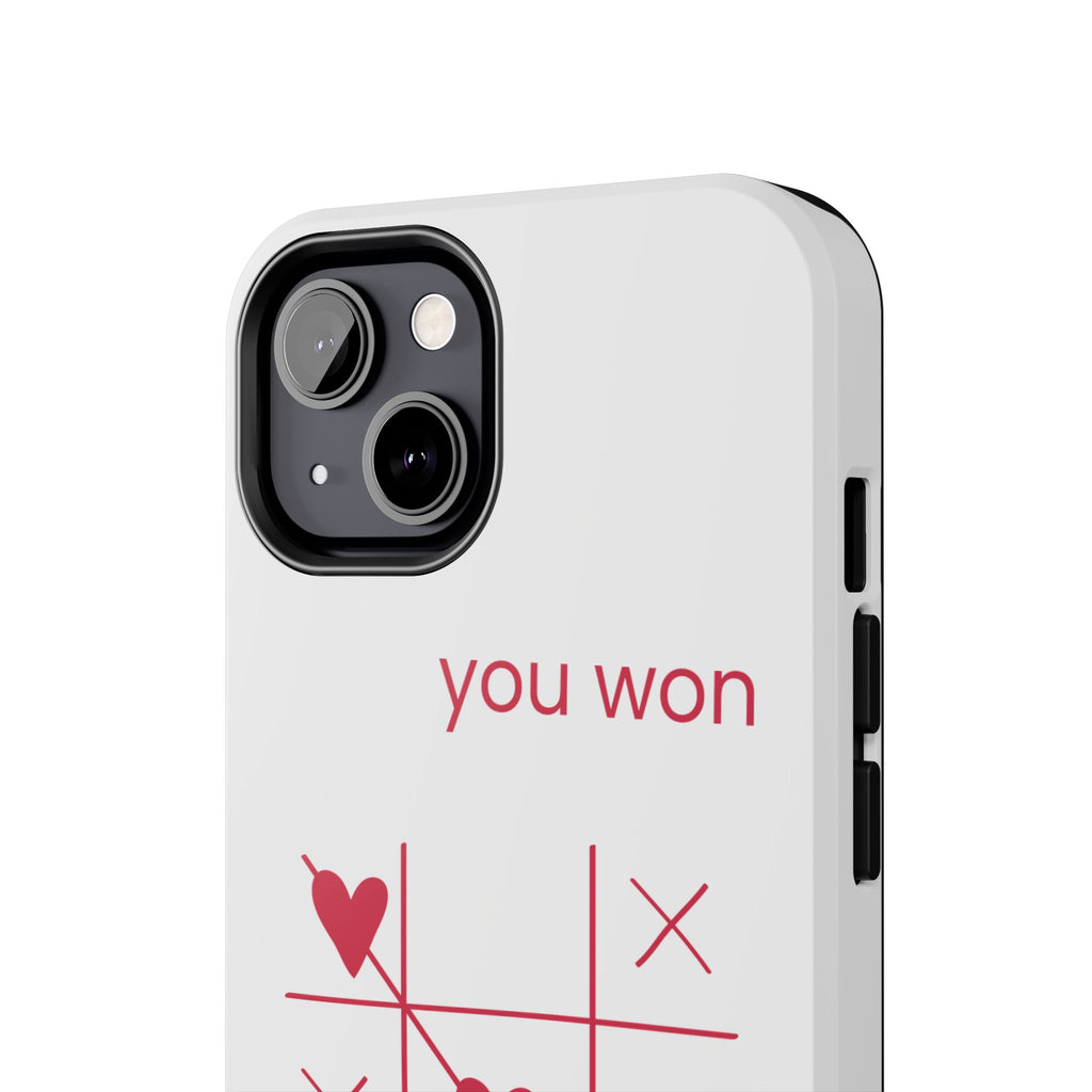 Tough Phone Case — "You Won My Heart" Tic-Tac-Toe Valentine Phone Cover