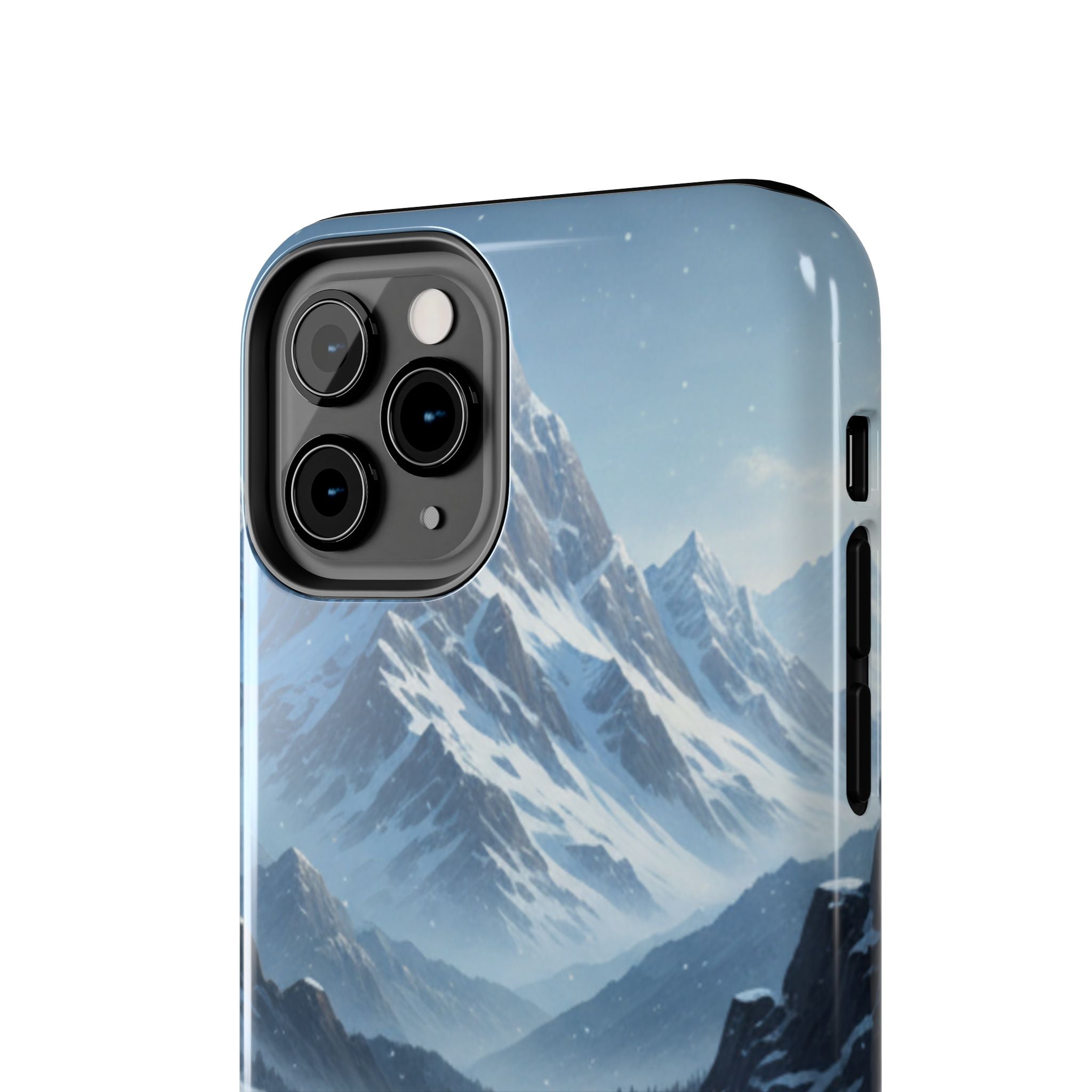 Tough Phone Case — Snowy Mountain Cabin Landscape Protective Phone Cover