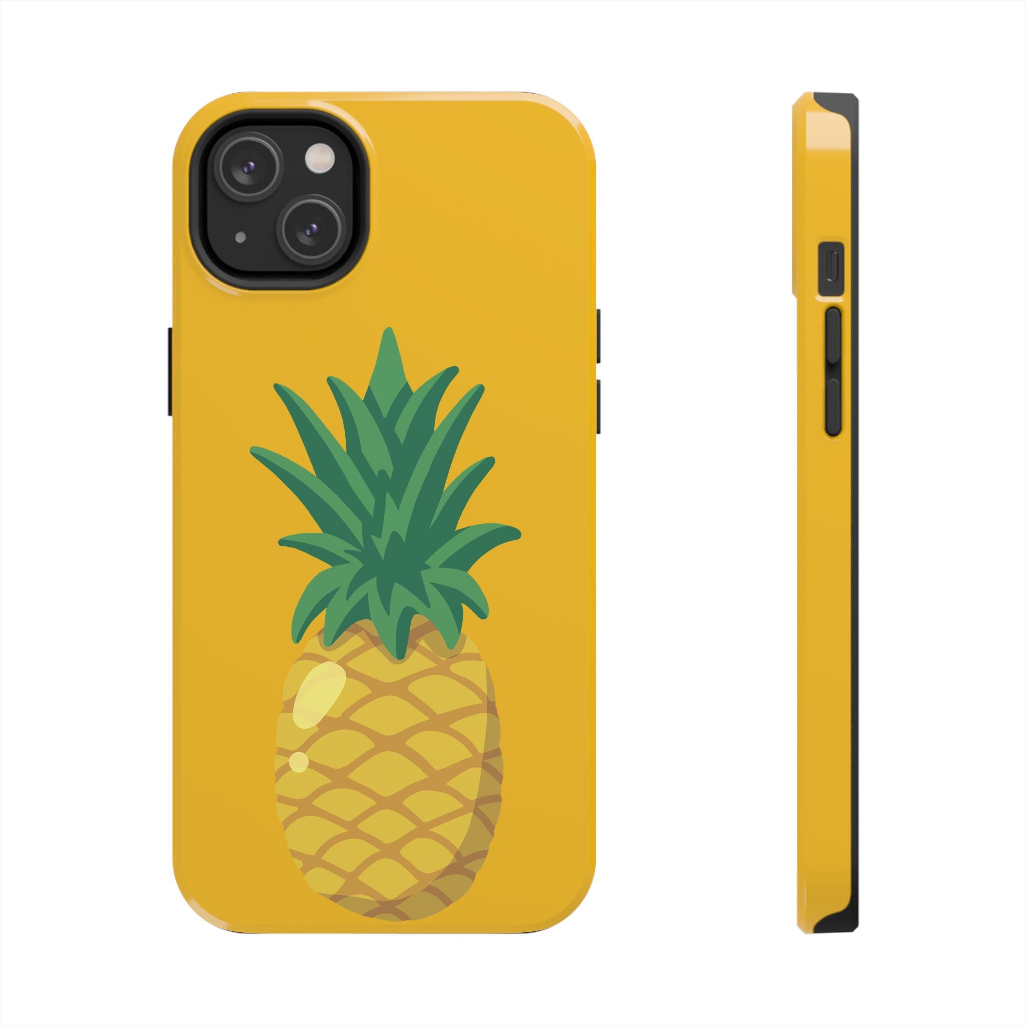 Pineapple Tough Phone Case — Bright Yellow Protective Phone Cover