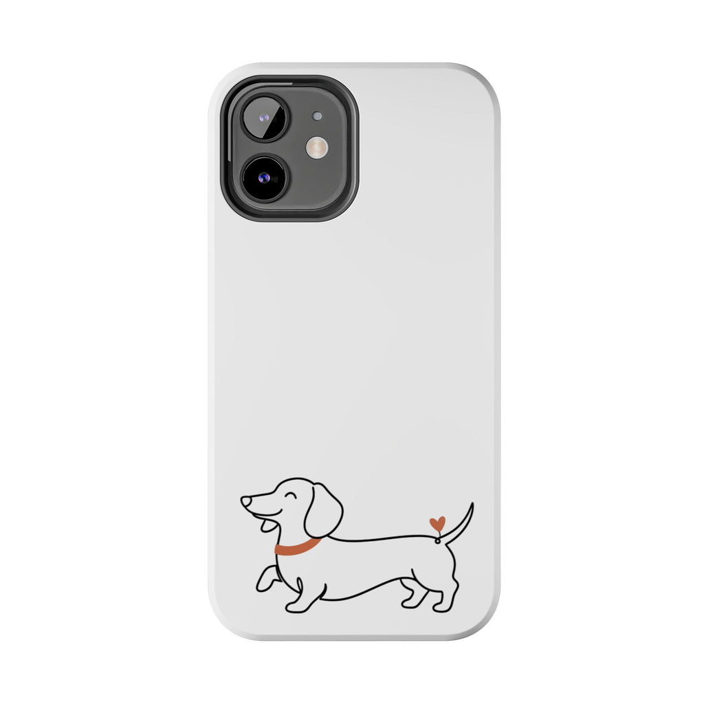 Dachshund Heart Tough Phone Case – Cute Wiener Dog Protective Phone Cover