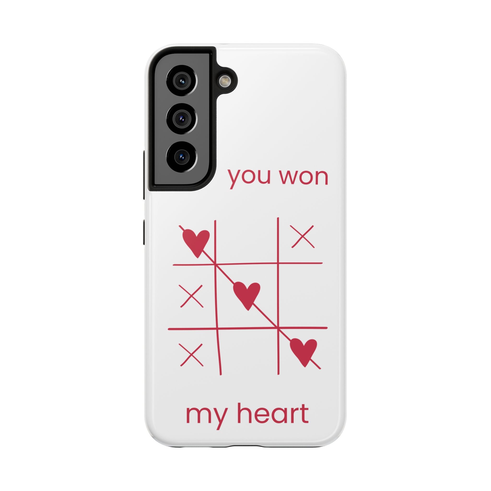 Tough Phone Case — "You Won My Heart" Tic-Tac-Toe Valentine Phone Cover