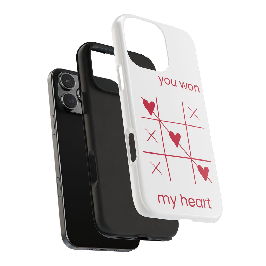 Tough Phone Case — "You Won My Heart" Tic-Tac-Toe Valentine Phone Cover