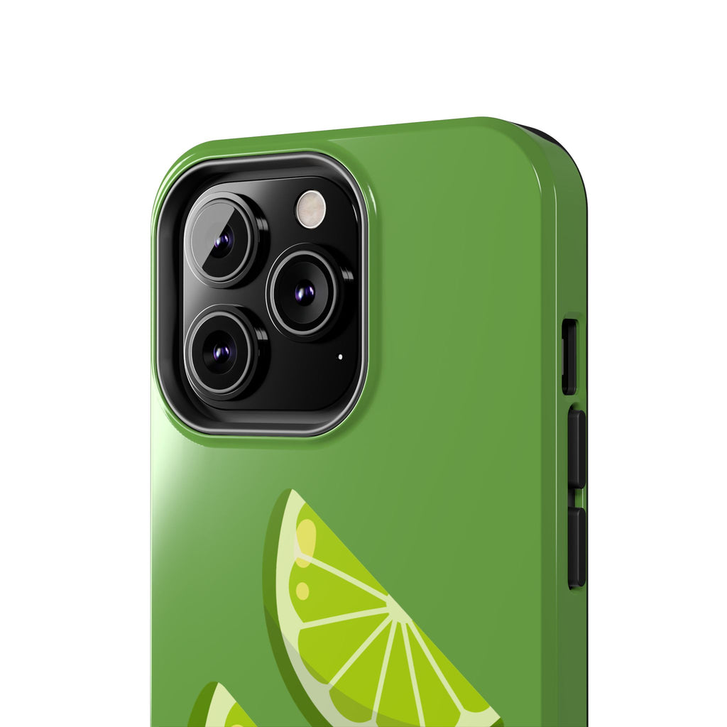 Lime Slice Tough Phone Case — Bright Green Citrus Protective Cover