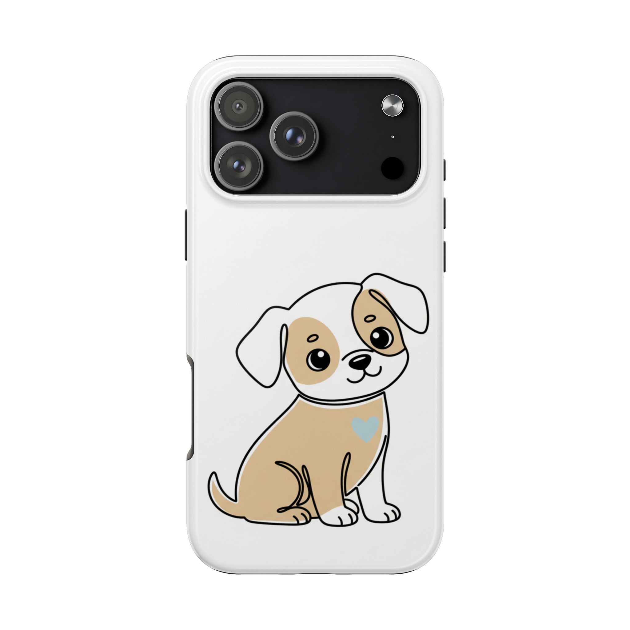Cute Puppy Tough Phone Case – Cartoon Dog Protective Phone Cover