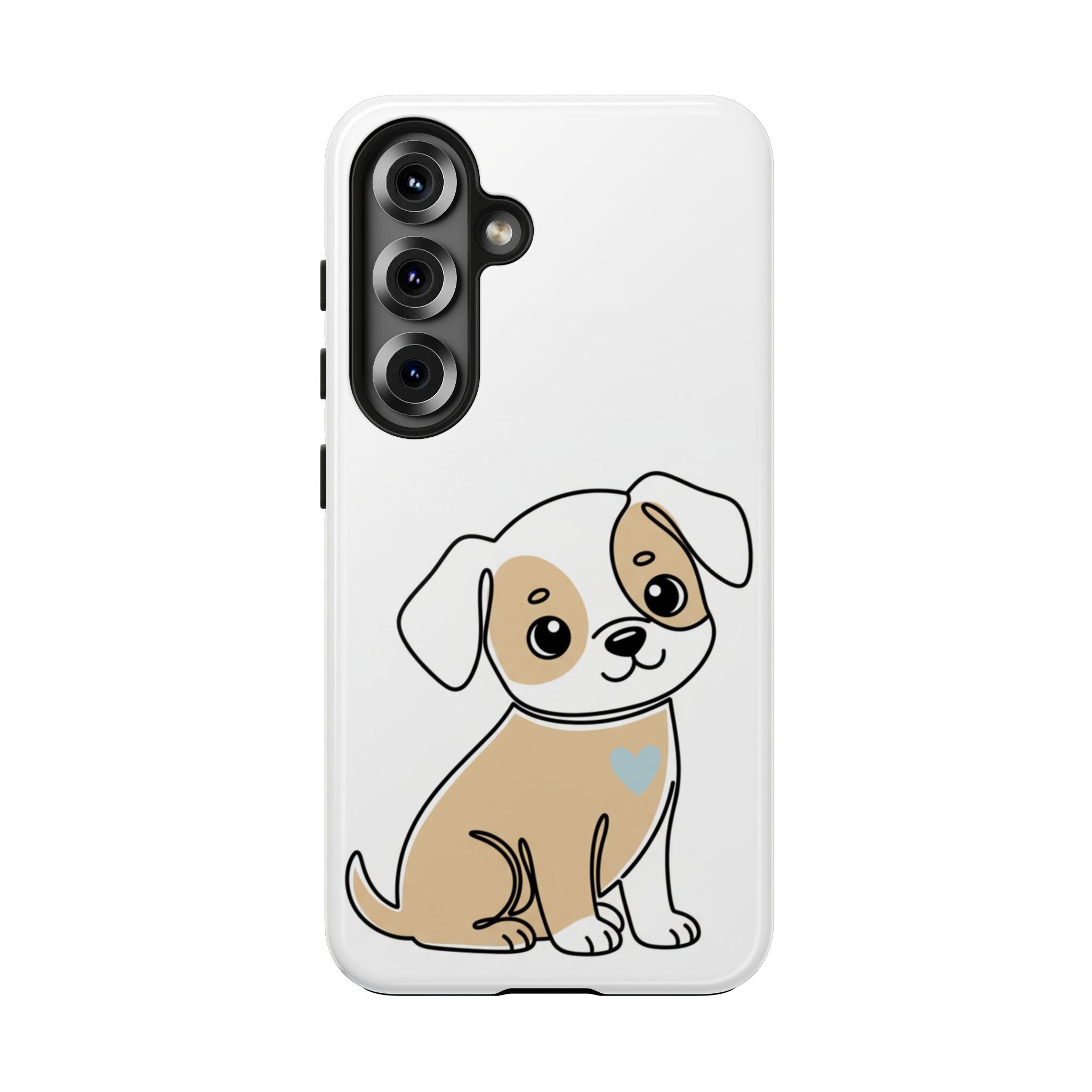 Cute Puppy Tough Phone Case – Cartoon Dog Protective Phone Cover