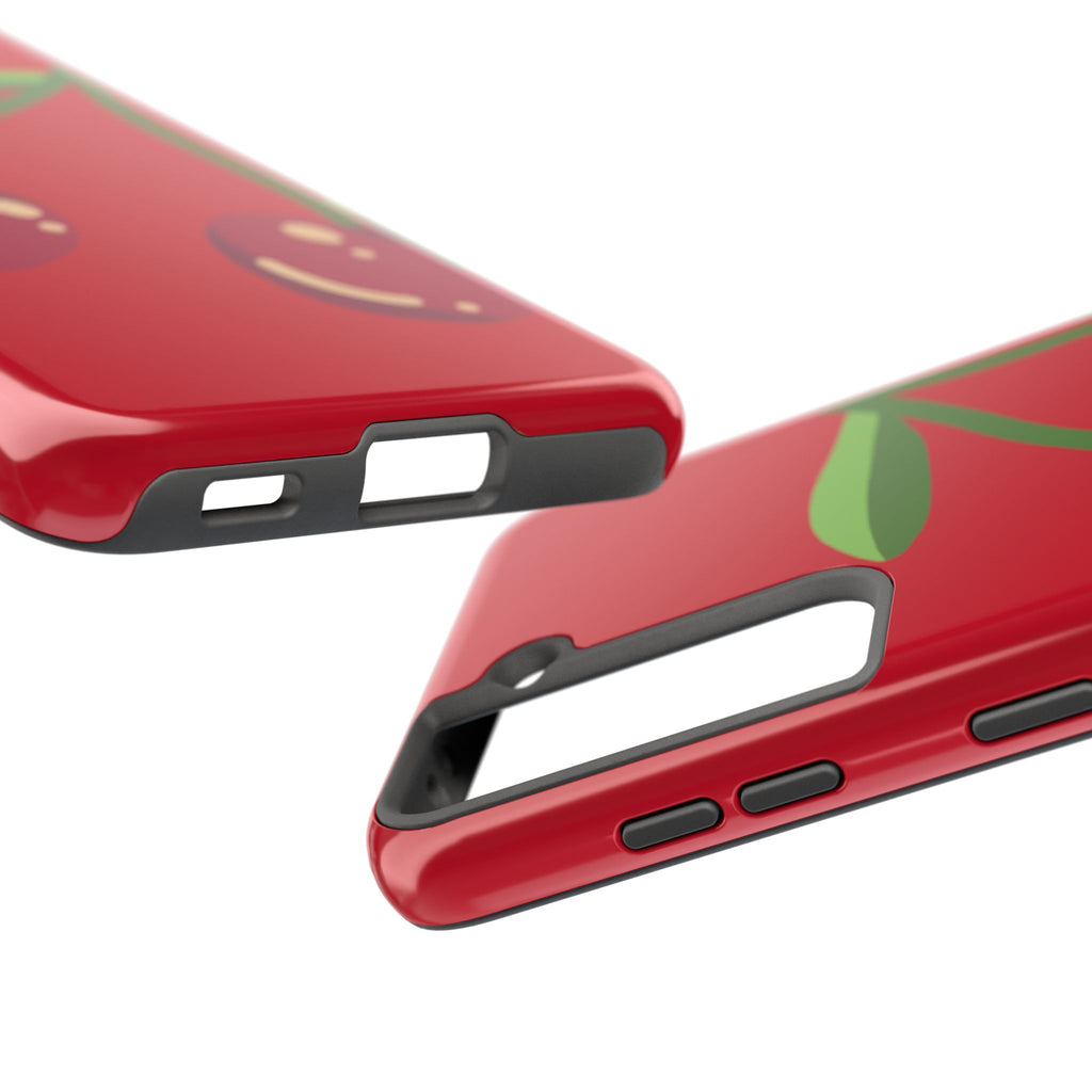 Cherry Red Tough Phone Case — Cute Retro Fruit iPhone Case