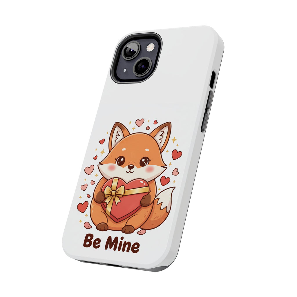 Phone Case — Cute Valentine Fox 'Be Mine' Protective Tough Case