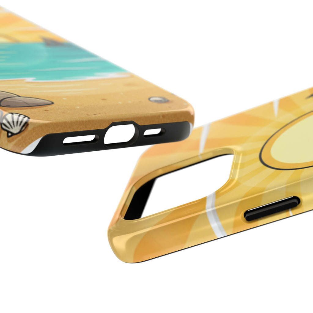 Tough Phone Case — Sunset Beach Sailboat Design