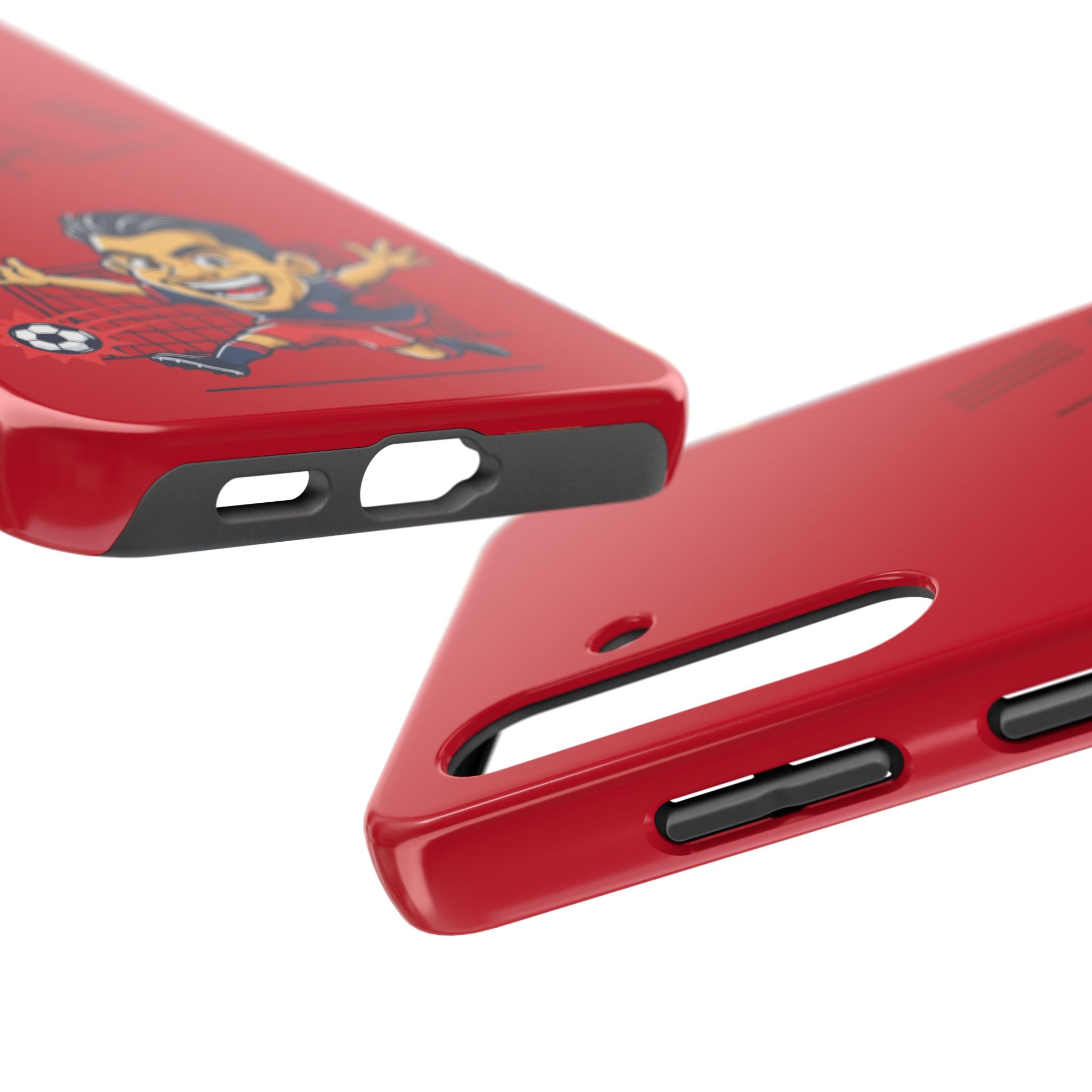 Phone Case — 'GOAL!!!' Cartoon Soccer Player Tough Protective Case