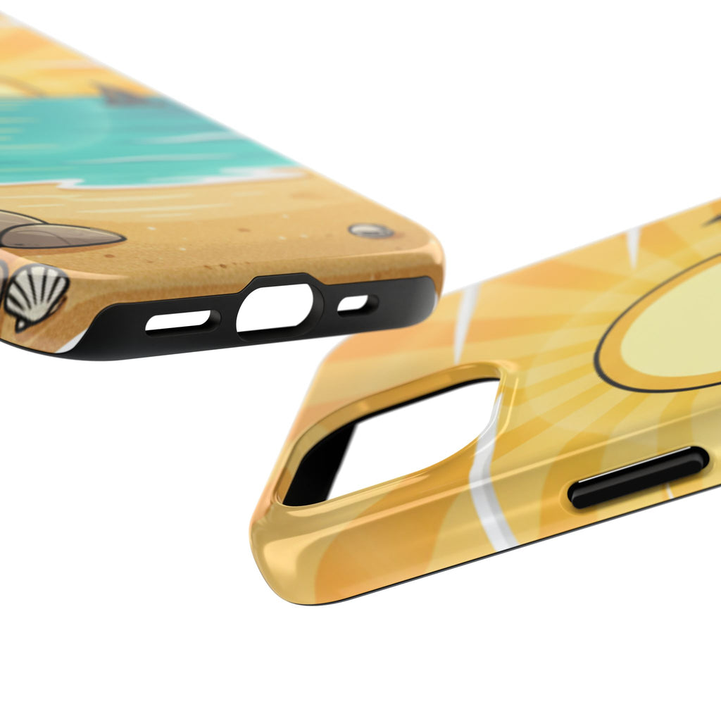 Tough Phone Case — Sunset Beach Sailboat Design
