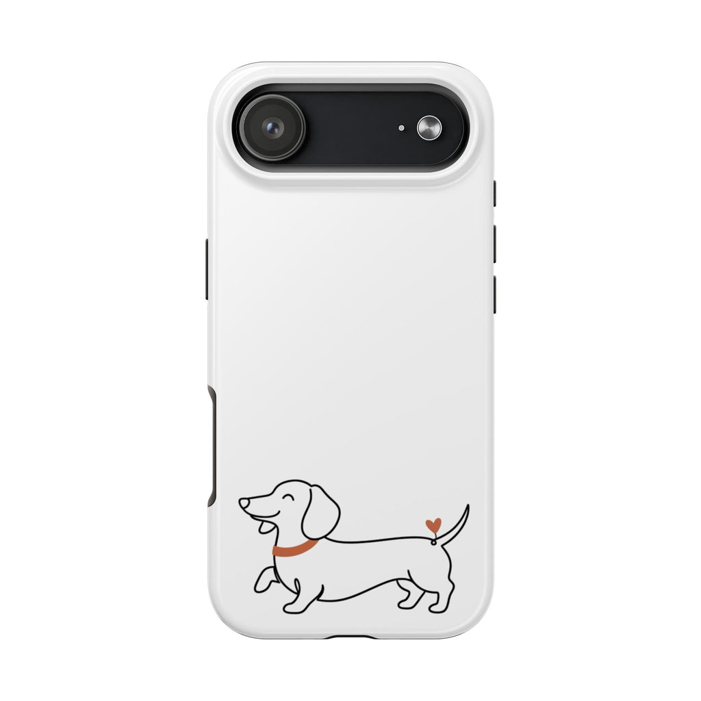 Dachshund Heart Tough Phone Case – Cute Wiener Dog Protective Phone Cover