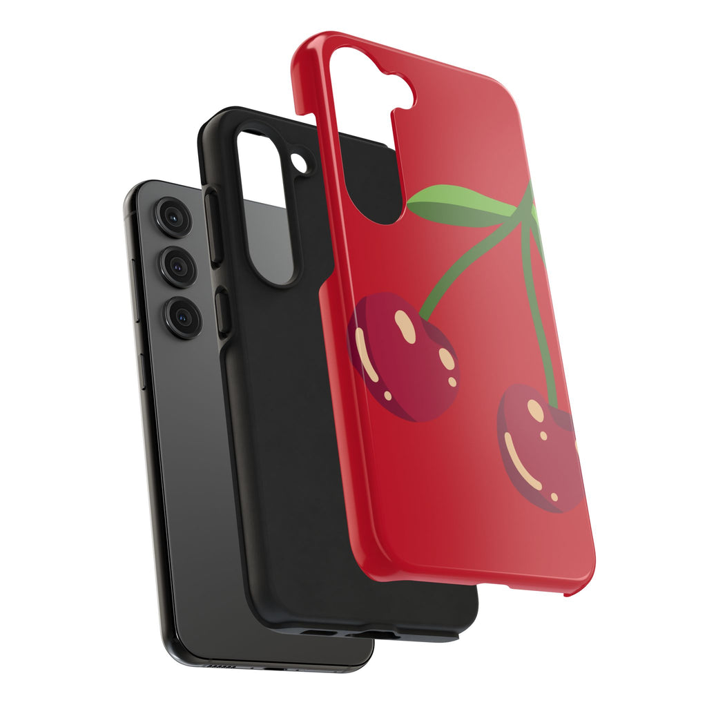 Cherry Red Tough Phone Case — Cute Retro Fruit iPhone Case