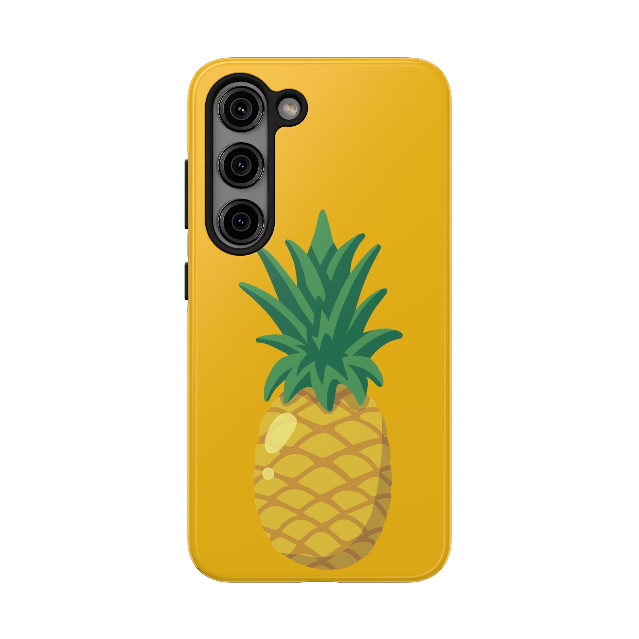 Pineapple Tough Phone Case — Bright Yellow Protective Phone Cover