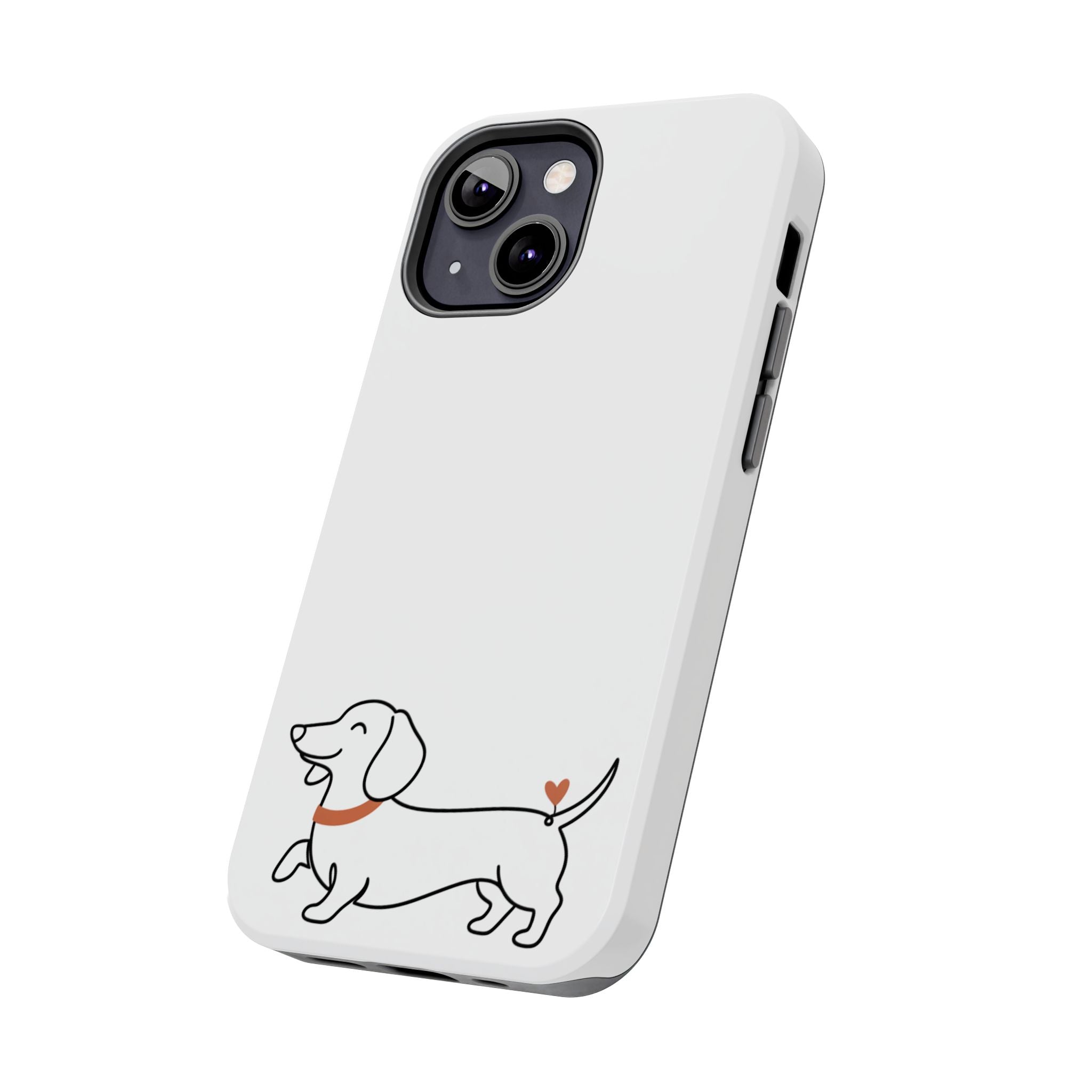 Dachshund Heart Tough Phone Case – Cute Wiener Dog Protective Phone Cover