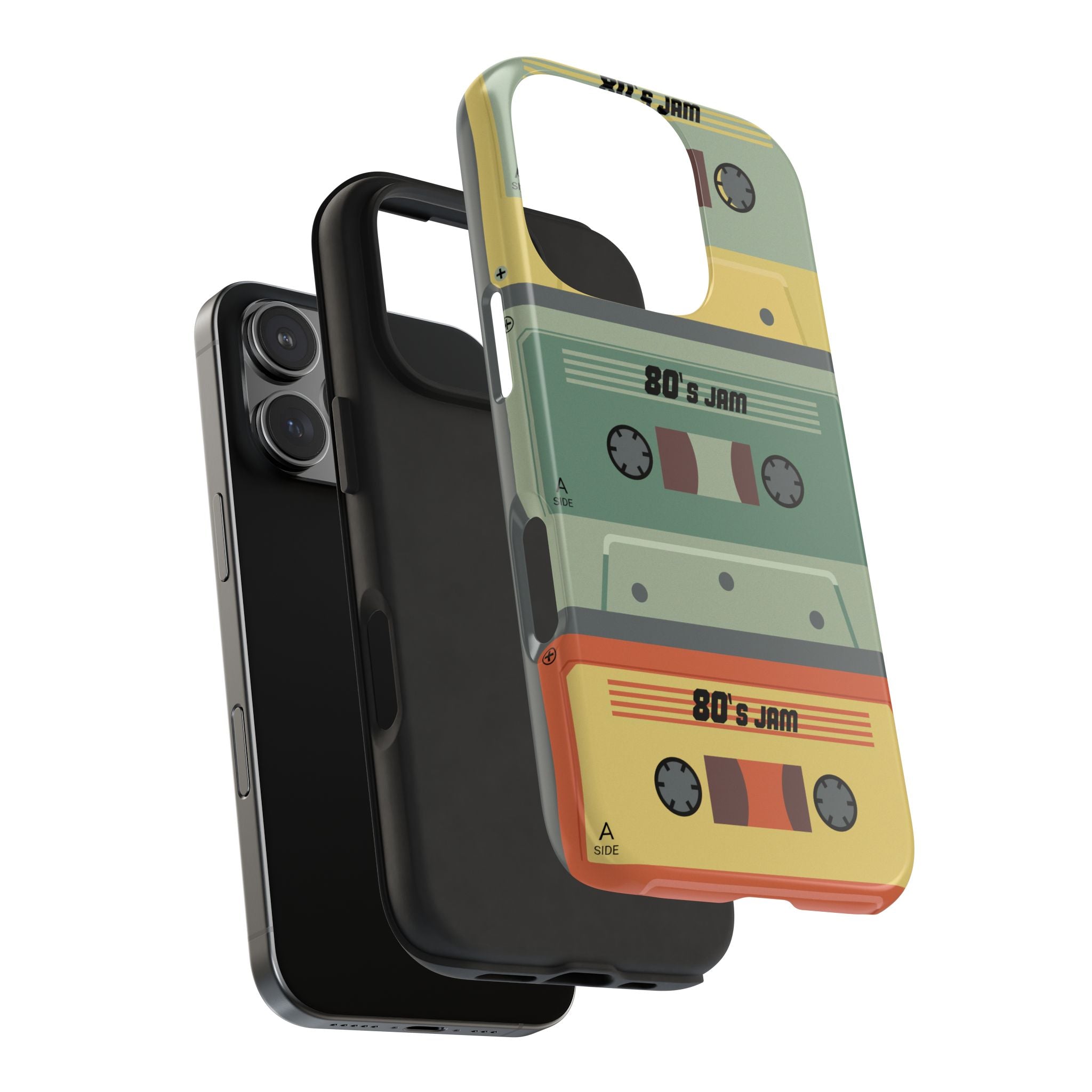 Retro 80s Cassette Tough Phone Case — "80's Jam" Vintage Tape Design