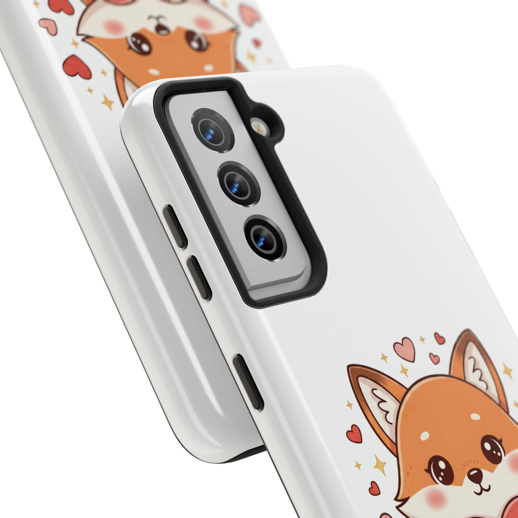 Phone Case — Cute Valentine Fox 'Be Mine' Protective Tough Case