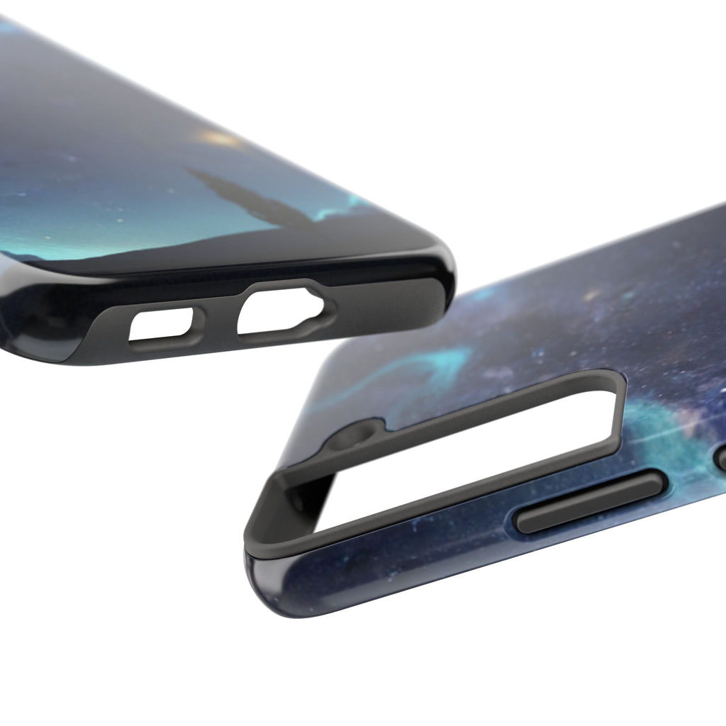 Galaxy Night Sky Tough Phone Case — Starry Landscape Protective Phone Cover