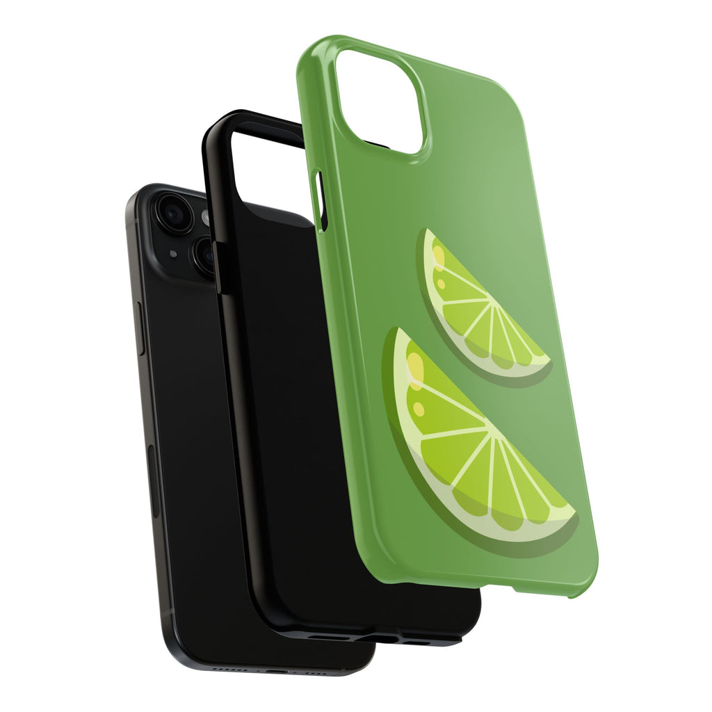 Lime Slice Tough Phone Case — Bright Green Citrus Protective Cover
