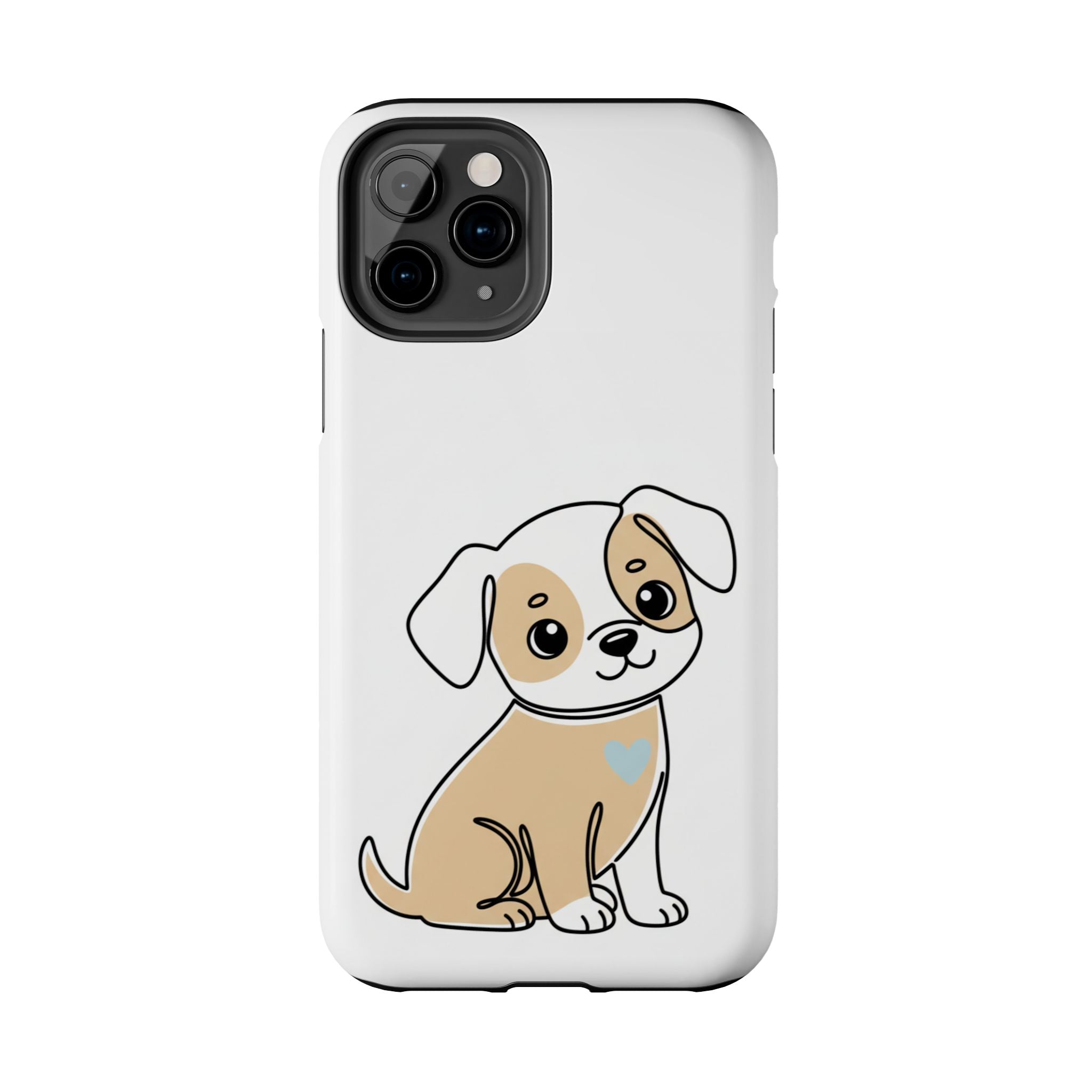 Cute Puppy Tough Phone Case – Cartoon Dog Protective Phone Cover