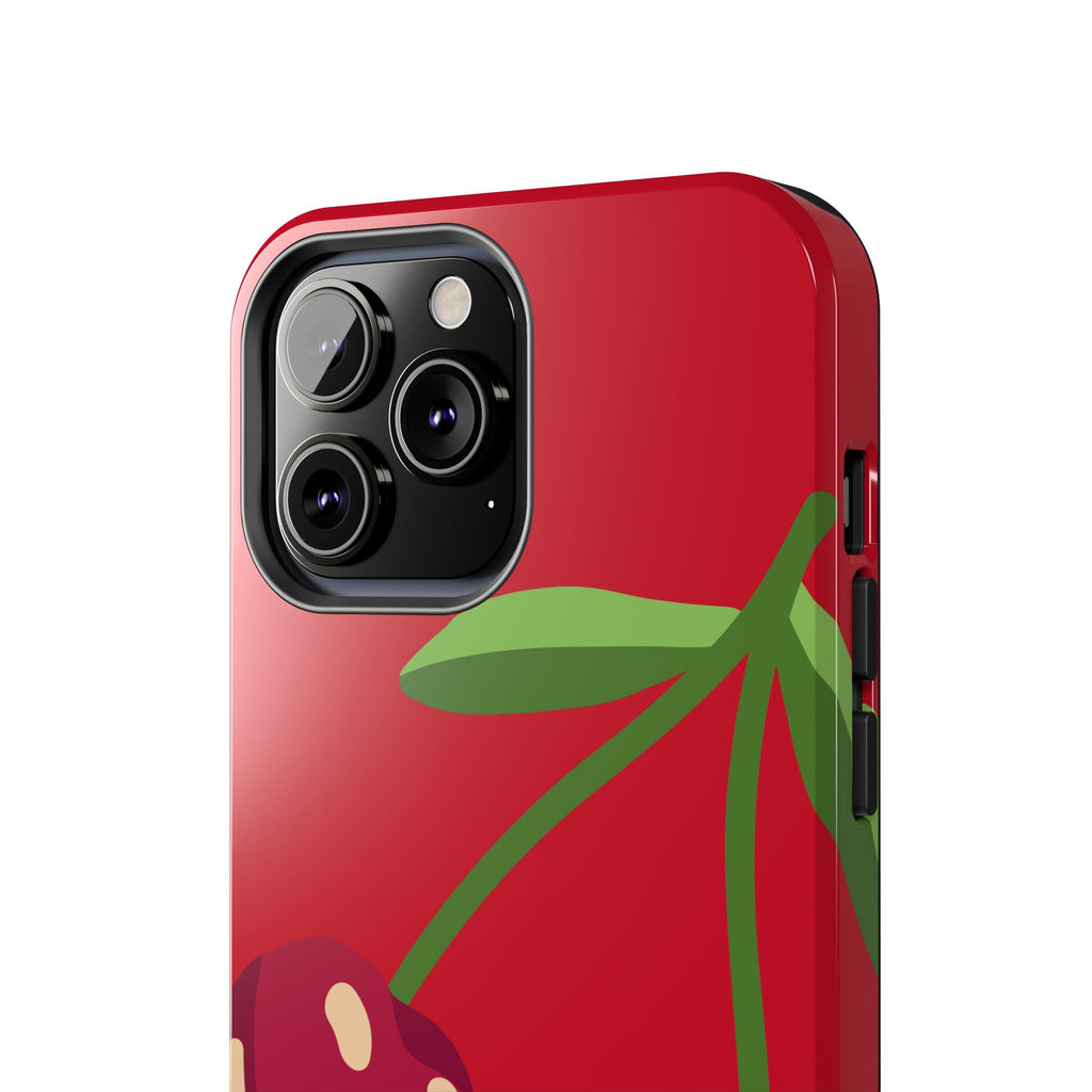 Cherry Red Tough Phone Case — Cute Retro Fruit iPhone Case