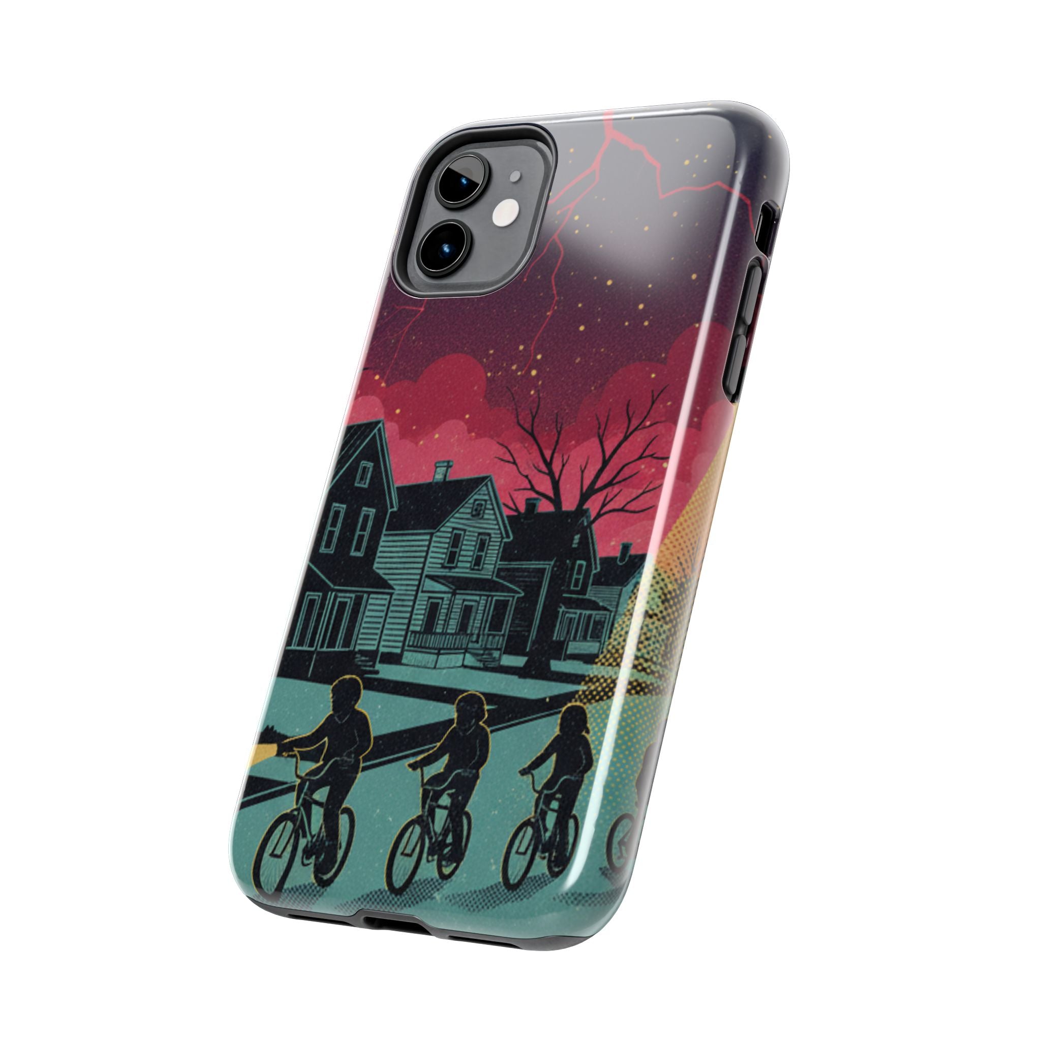 Tough Phone Case — Nostalgic Night Bike Ride Sky Design