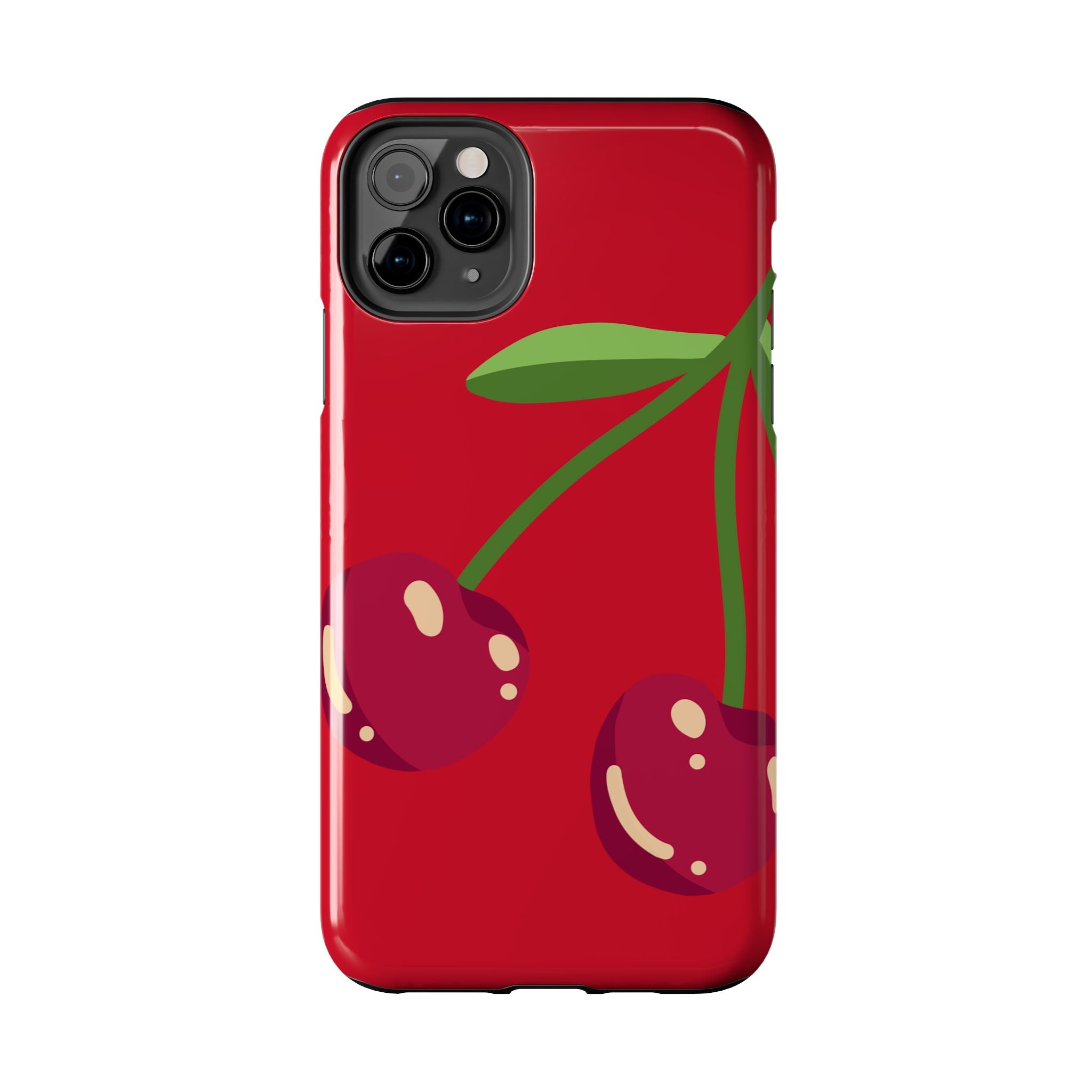 Cherry Red Tough Phone Case — Cute Retro Fruit iPhone Case